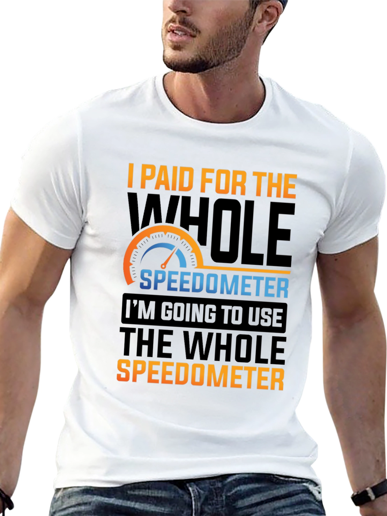 Black Speedometer Enthusiast Graphic Tee - Funny Car Lover Shirt view 13