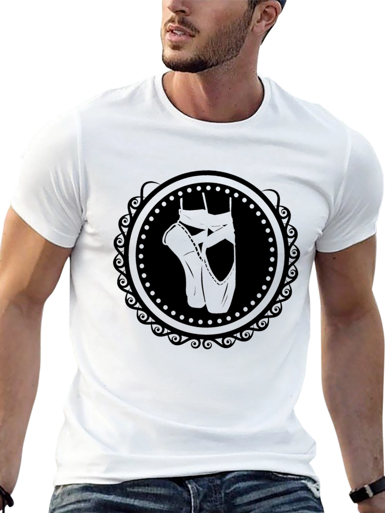 Black Ballet Shoe T-Shirt - Dancer's Style view 13