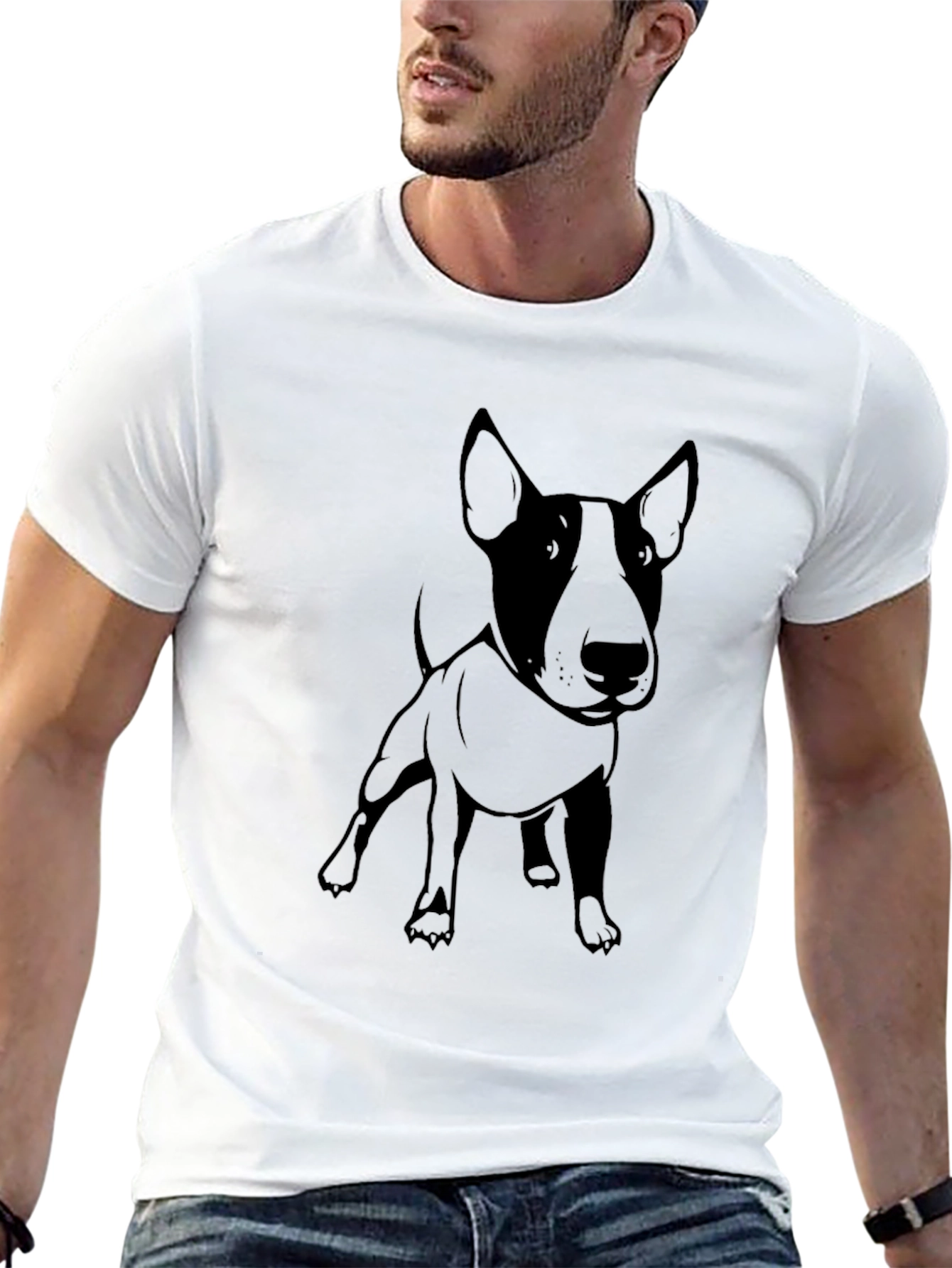 Black Black Bull Terrier Graphic T-Shirt view 13