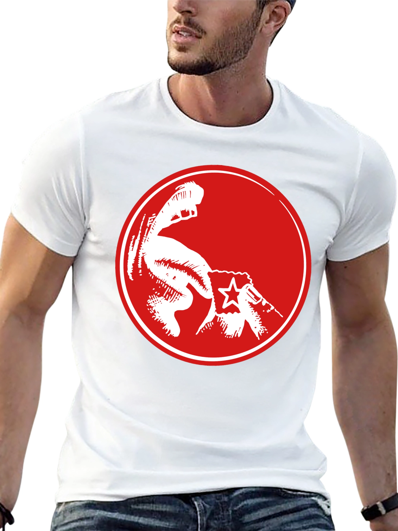 Black Red Fist Graphic Black T-Shirt - Power & Revolution view 13