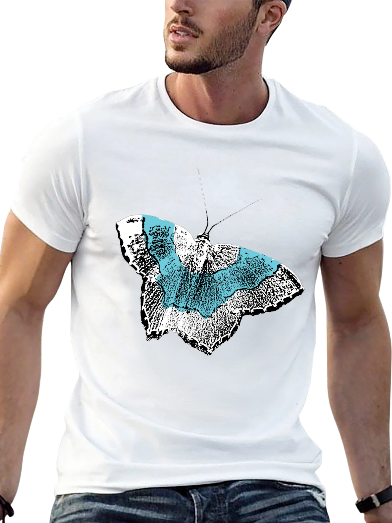 Black Butterfly Graphic Black T-Shirt view 13