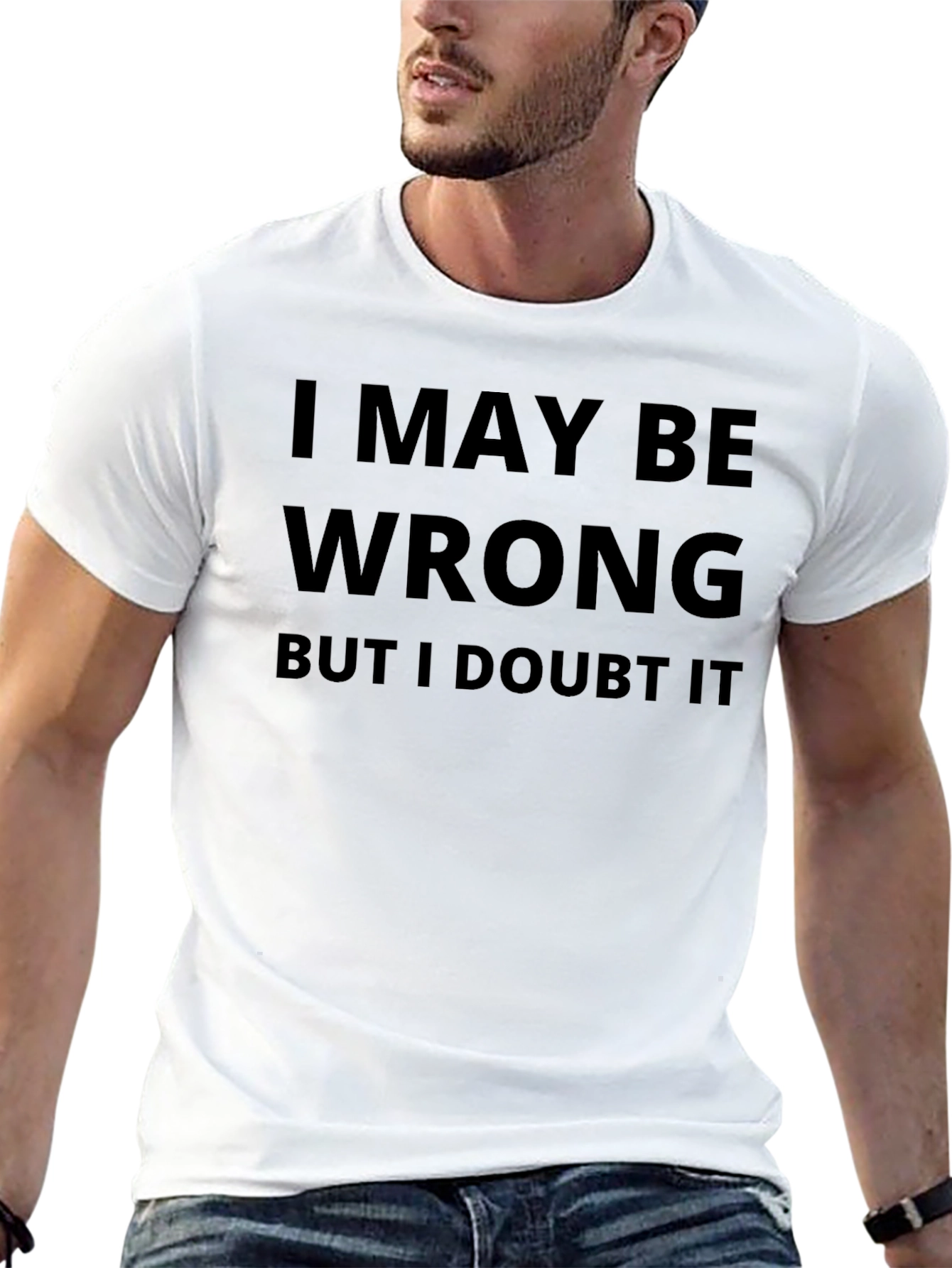 Black I May Be Wrong Graphic T-Shirt view 13