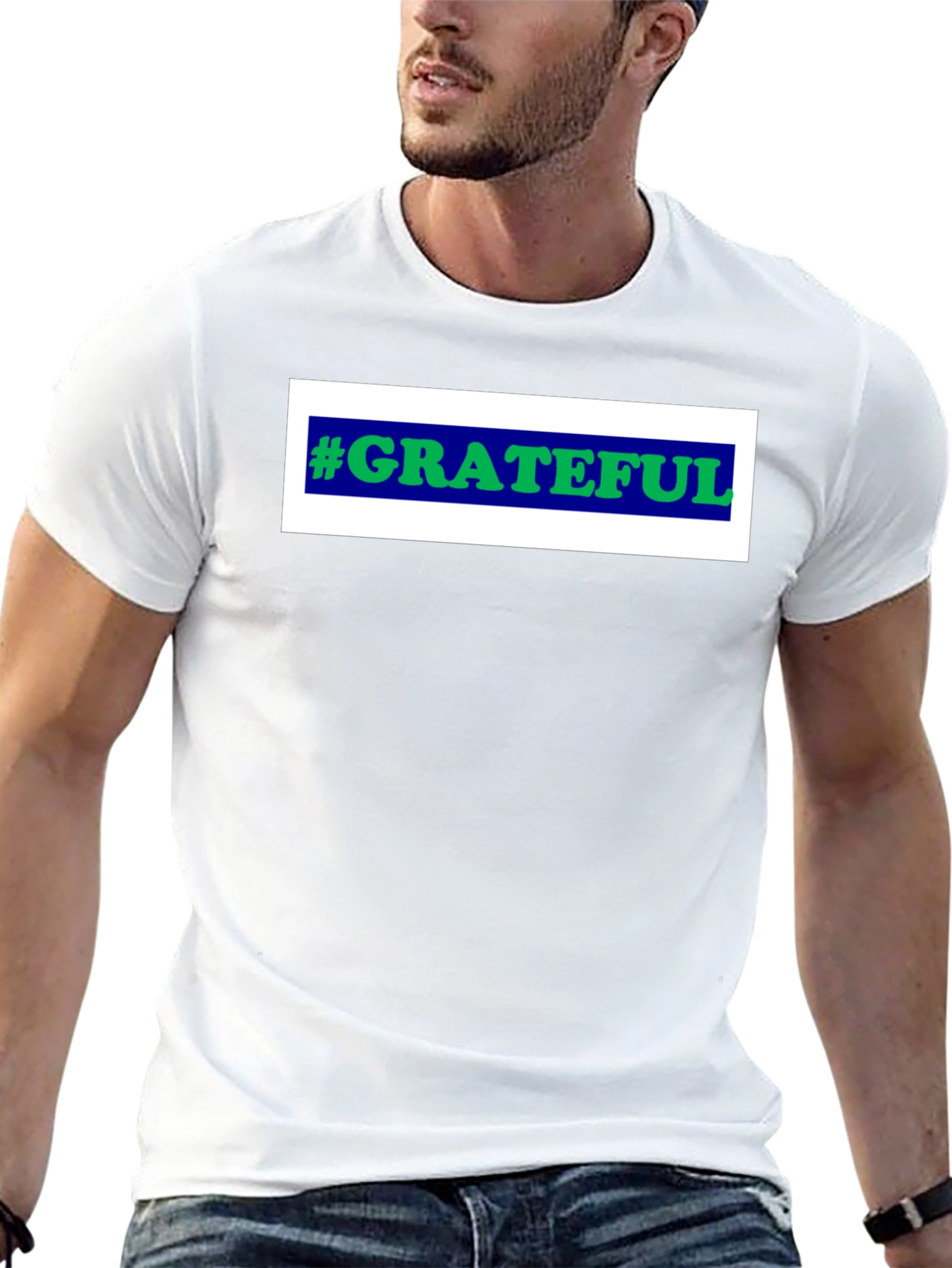 Black #Grateful Graphic Tee - Trendy Black T-Shirt view 13