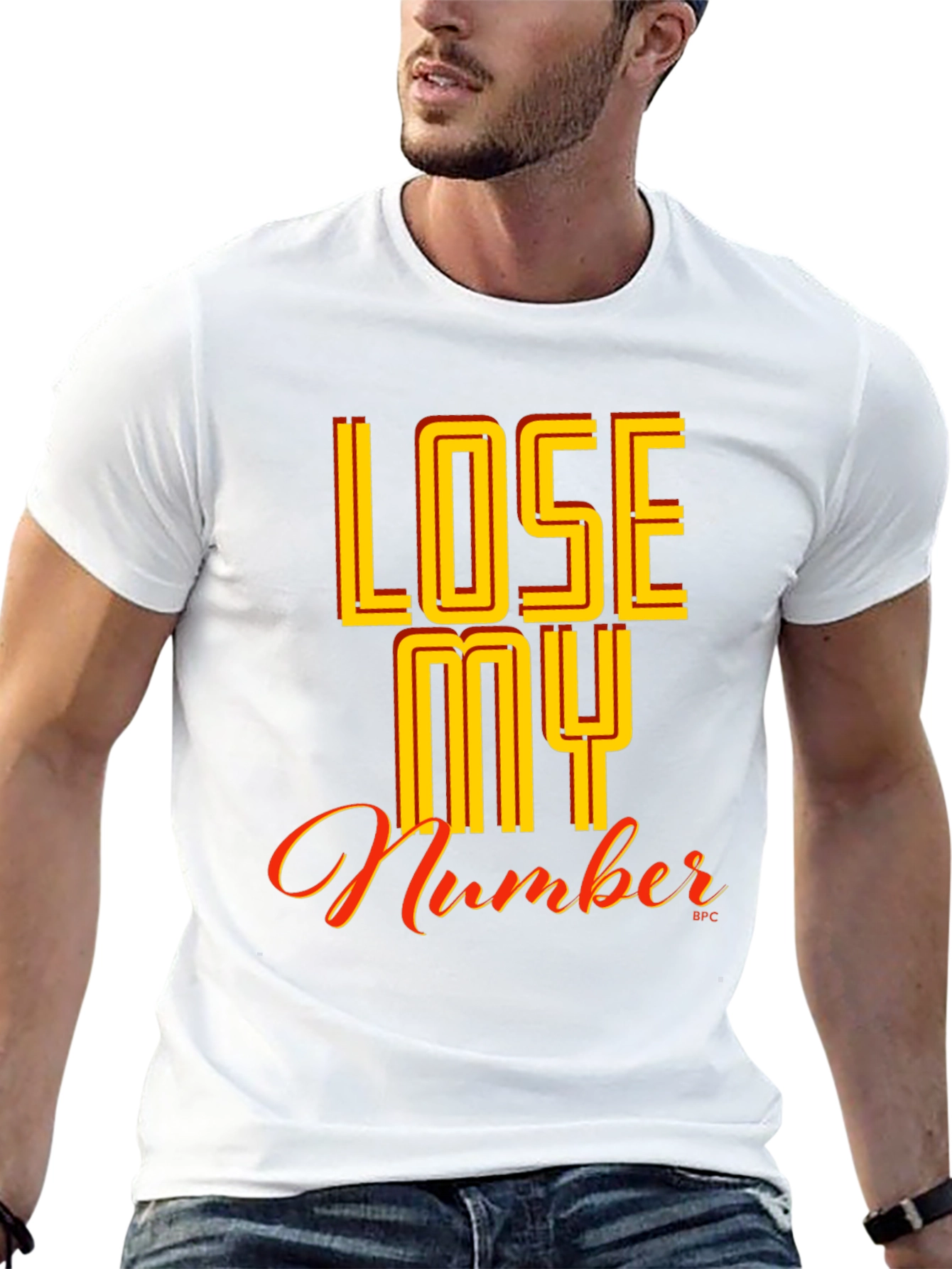Black Lose My Number Graphic Tee - Black view 13
