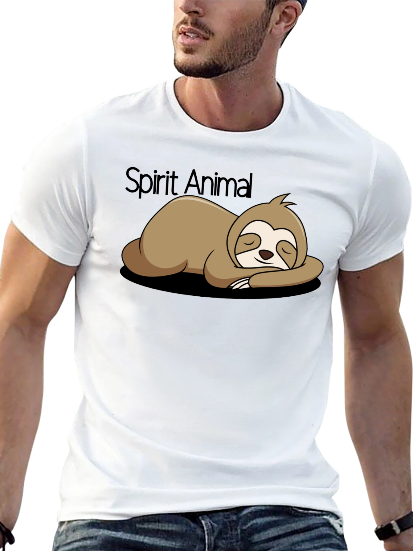 Black Lazy Sloth Spirit Animal T-Shirt - Funny & Comfortable! view 13