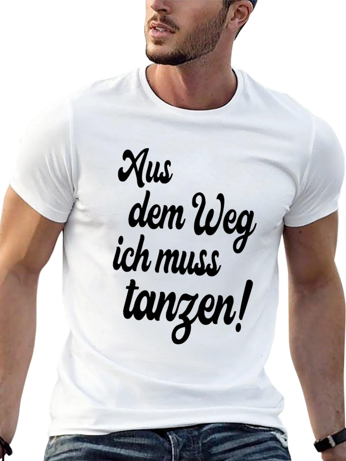 Black Aus dem Weg T-Shirt - Funny German Dance Tee view 13