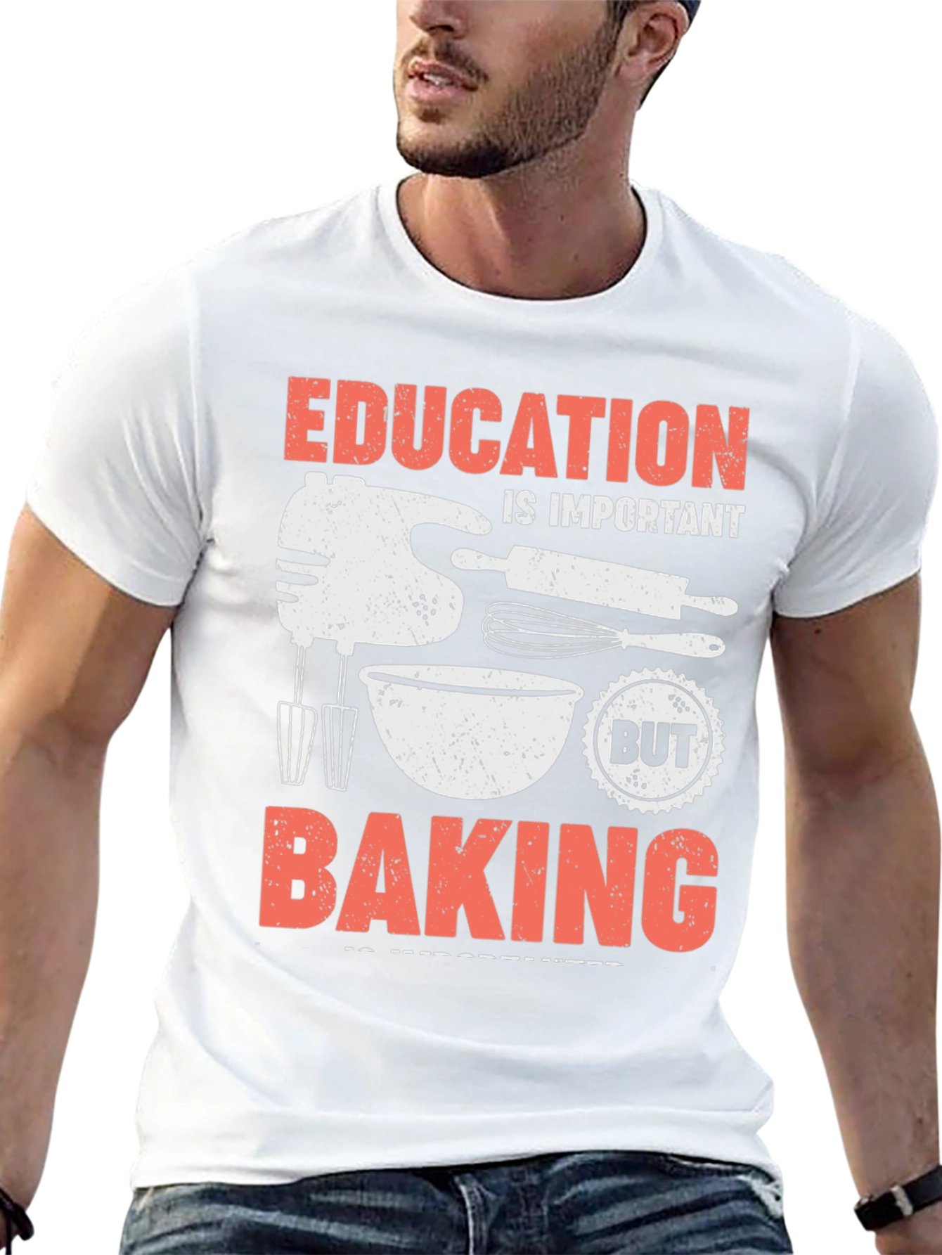 Black Education Important But Baking Is Importanter T-Shirt view 13