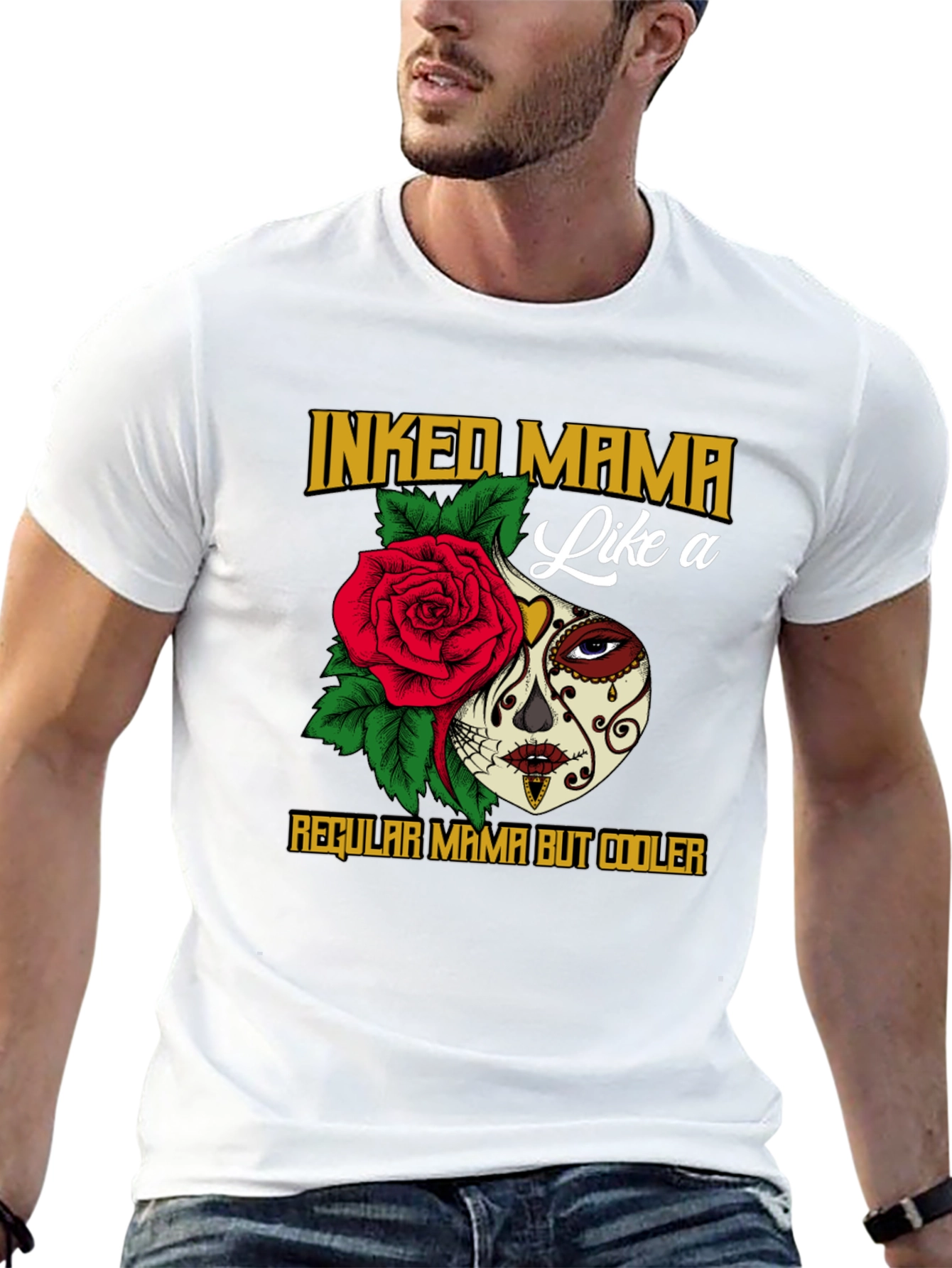 Inked Mama Sugar Skull Graphic T-Shirt - 13