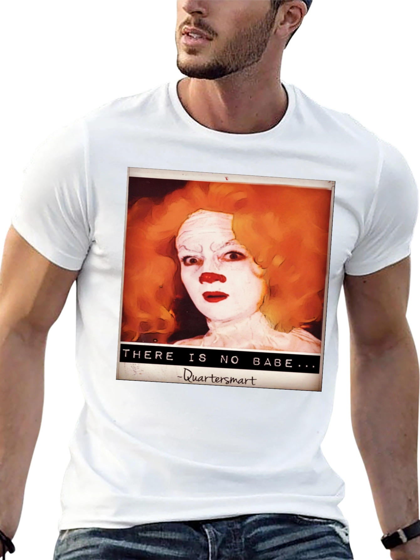 Black Creepy Clown Art T-Shirt view 13