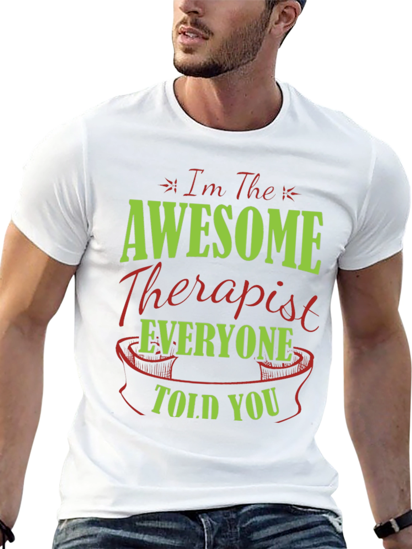 Black Awesome Therapist T-Shirt | Unique Gift view 13