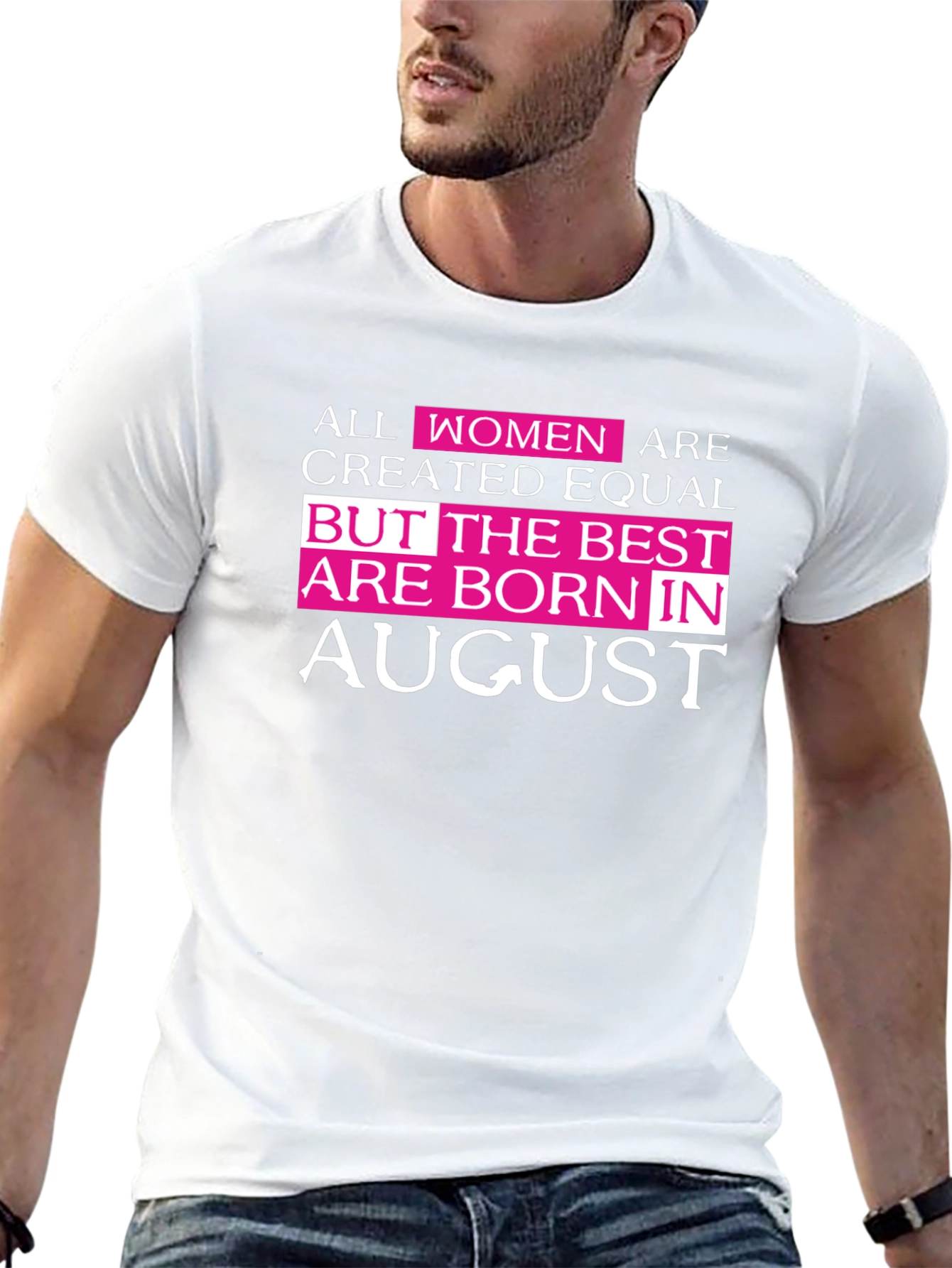 Black Best Women Born in August T-Shirt view 13