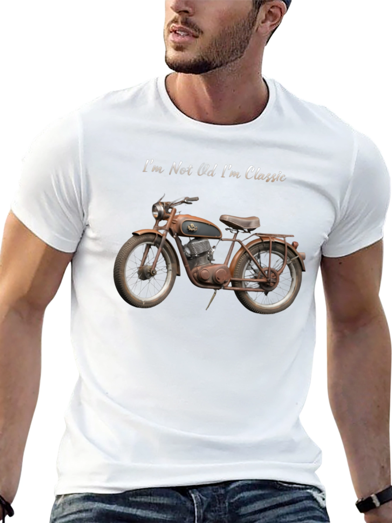 Black Vintage Motorcycle Graphic T-Shirt - Classic Style view 13