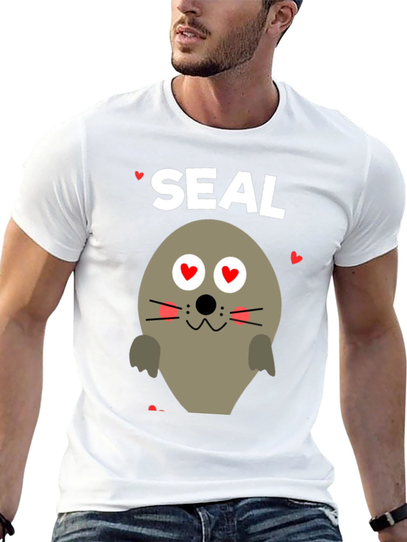 Black Seal of Love T-Shirt - Valentine's Day Gift view 13