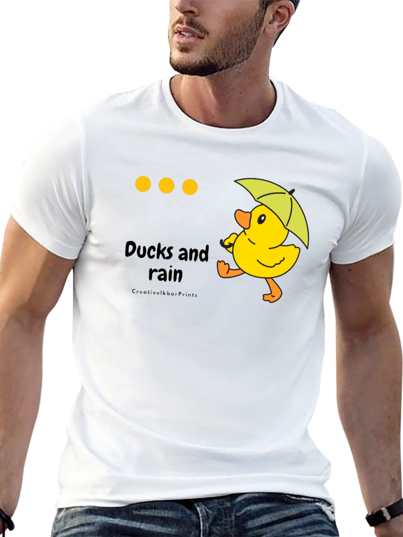 Black Ducks in Rain T-Shirt view 13