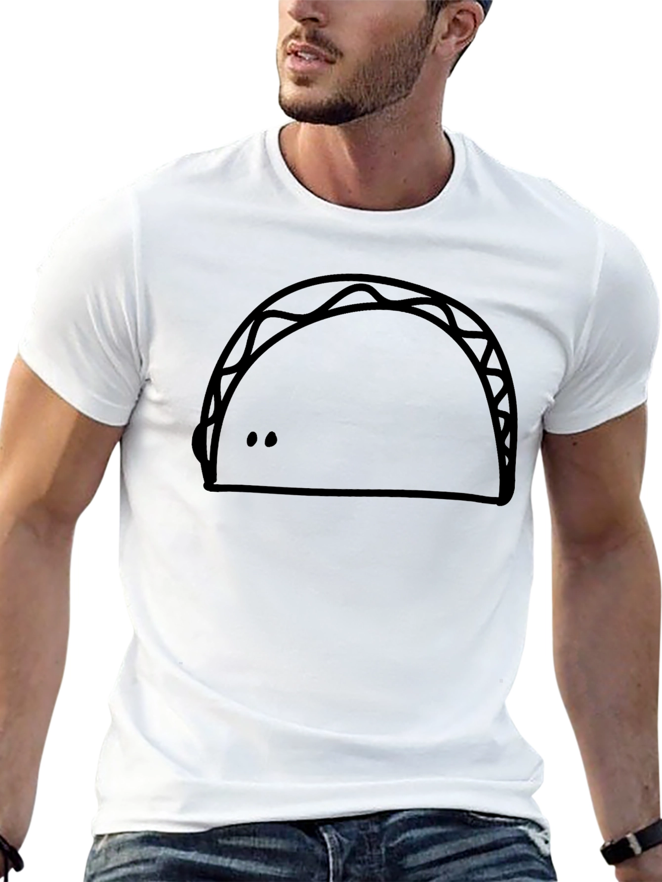 Black Funny Taco Graphic T-Shirt - Casual Style view 13