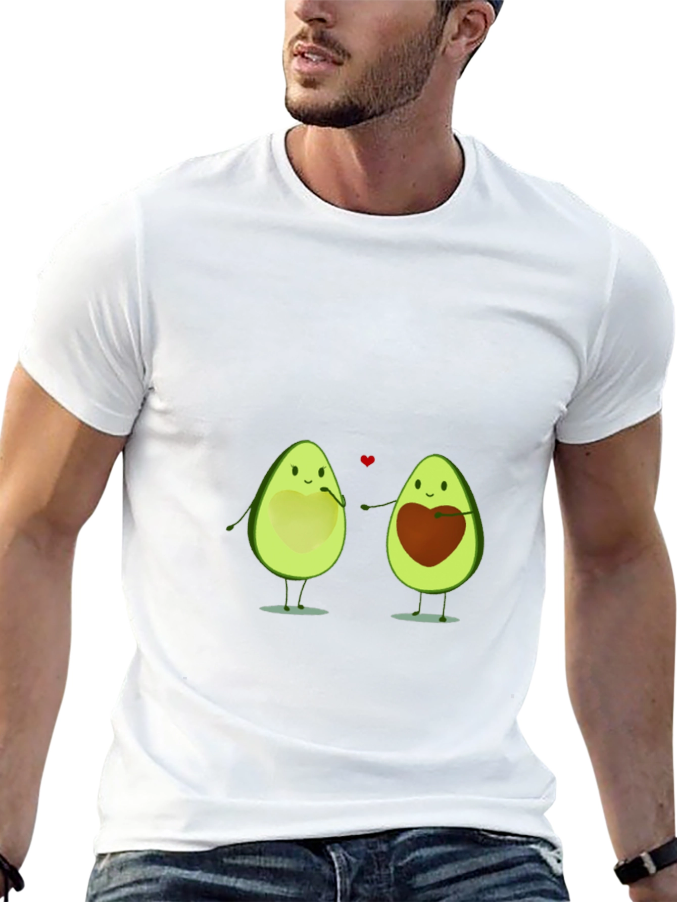 Black Avocado Love T-Shirt - Cute Couple Tee view 13