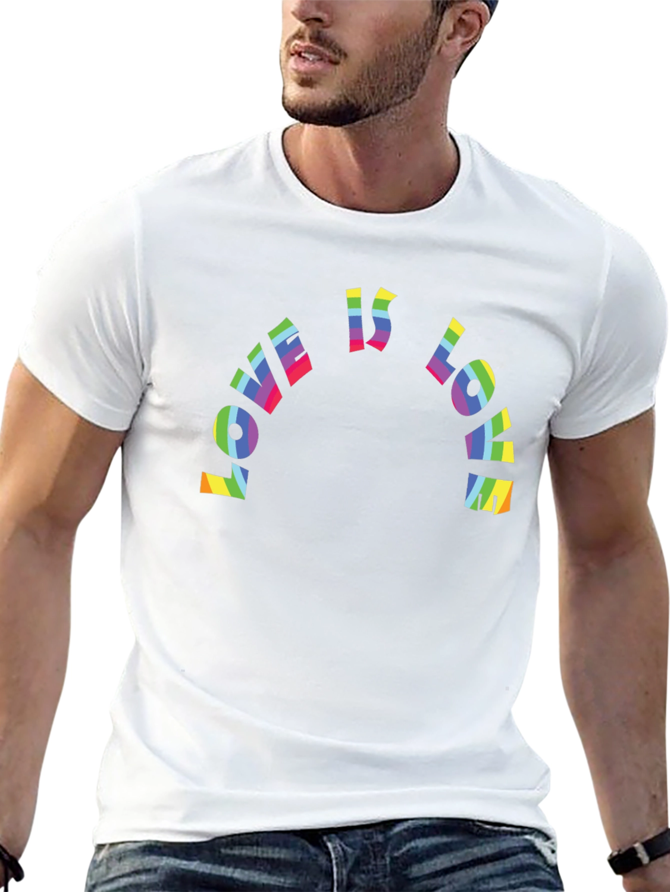 Black Love Is Love Rainbow Pride T-Shirt view 13