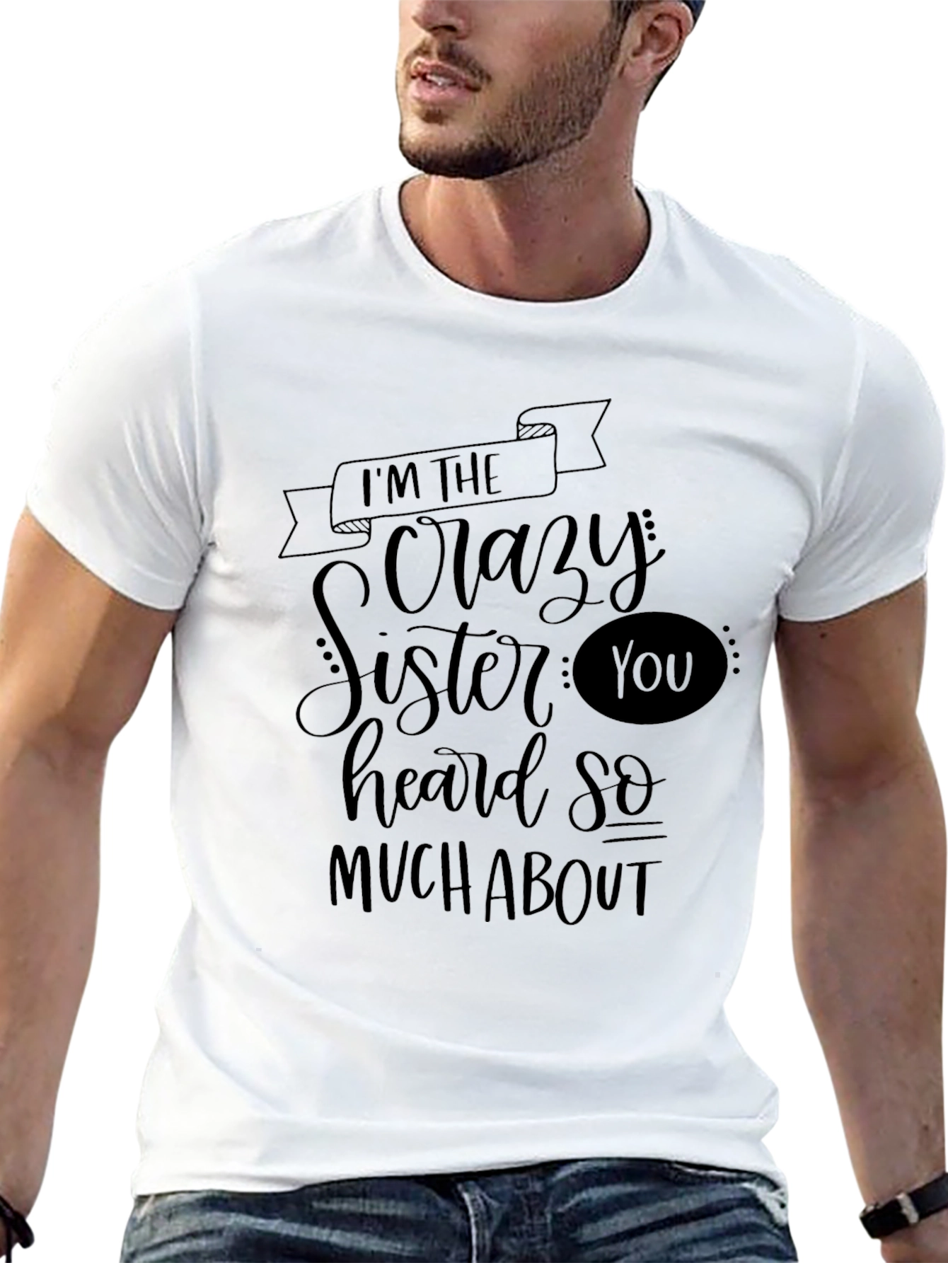 Black Crazy Sister T-Shirt - Fun Novelty Tee view 13