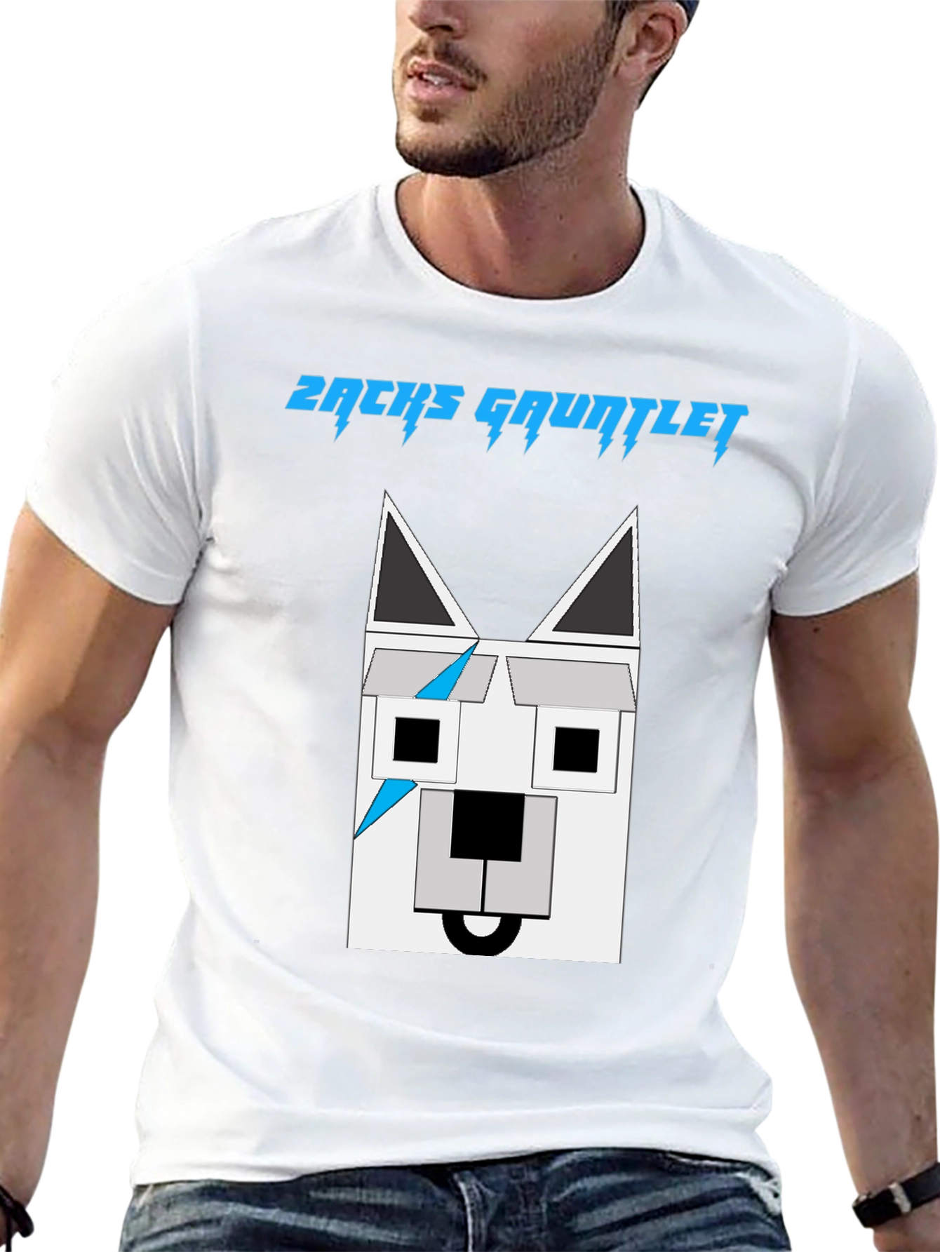 Black Zachs Gauntlet Graphic Tee - Unique Geometric Dog Design view 13