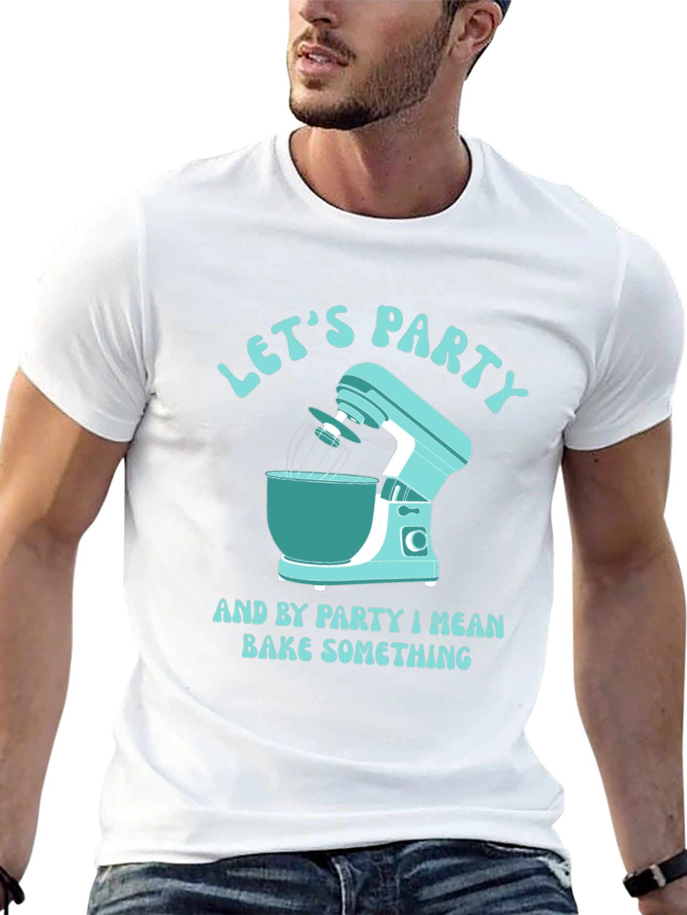Black Let's Party, Bake Something T-Shirt view 13