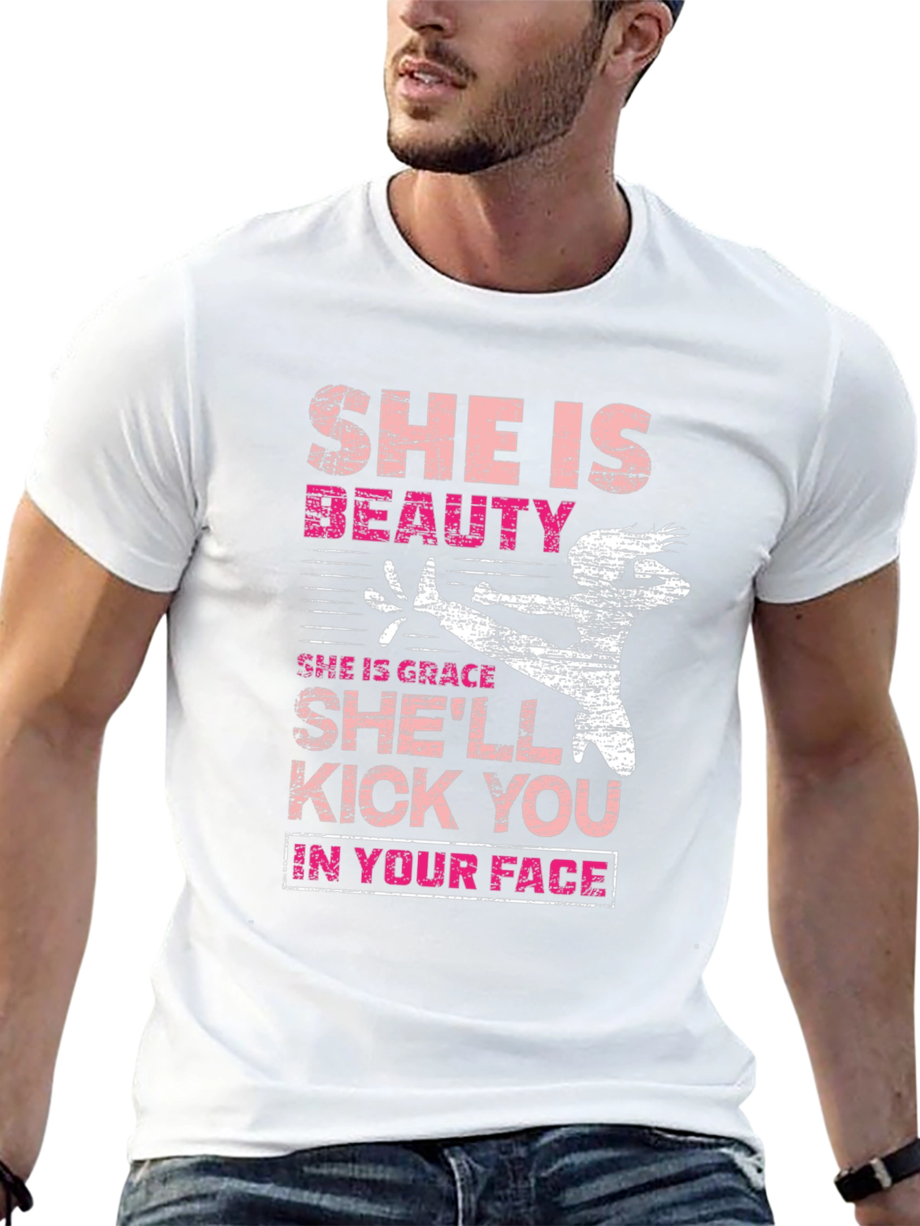 Black She is Beauty T-Shirt Kick You in Your Face view 13