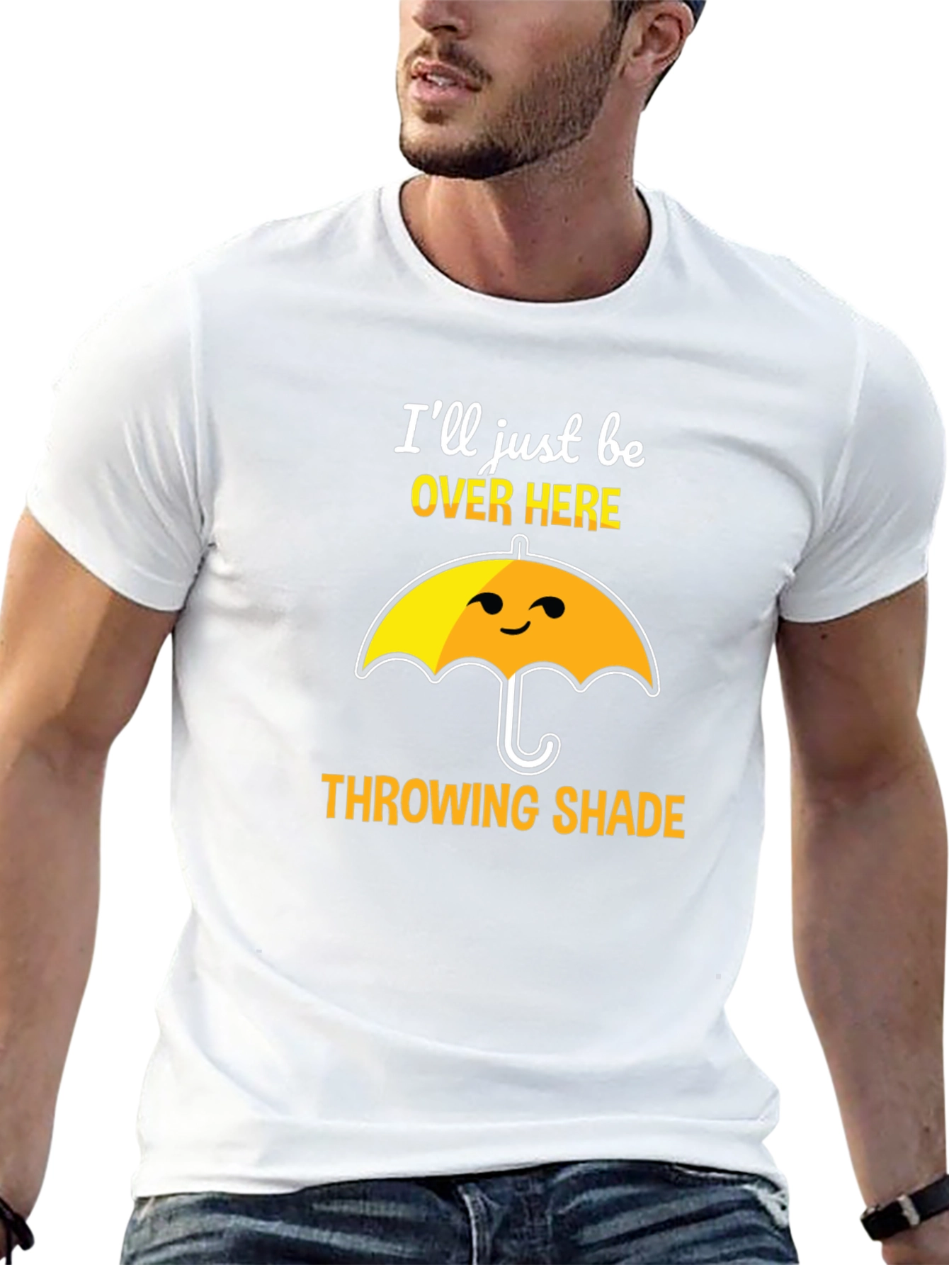Black Throwing Shade Umbrella Graphic Tee - Comfy & Stylish view 13