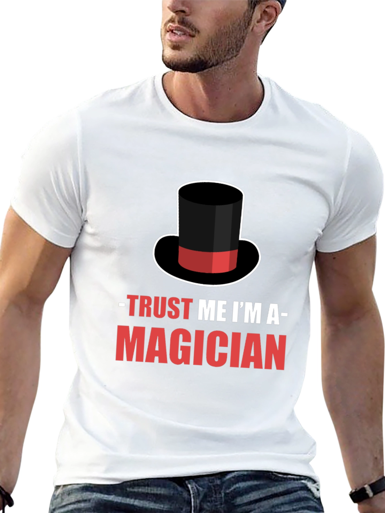 Black Trust Me I'm A Magician T-Shirt view 13