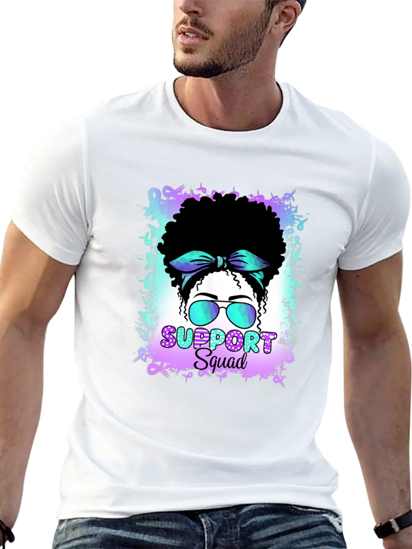 Black Support Squad Graphic T-Shirt view 13