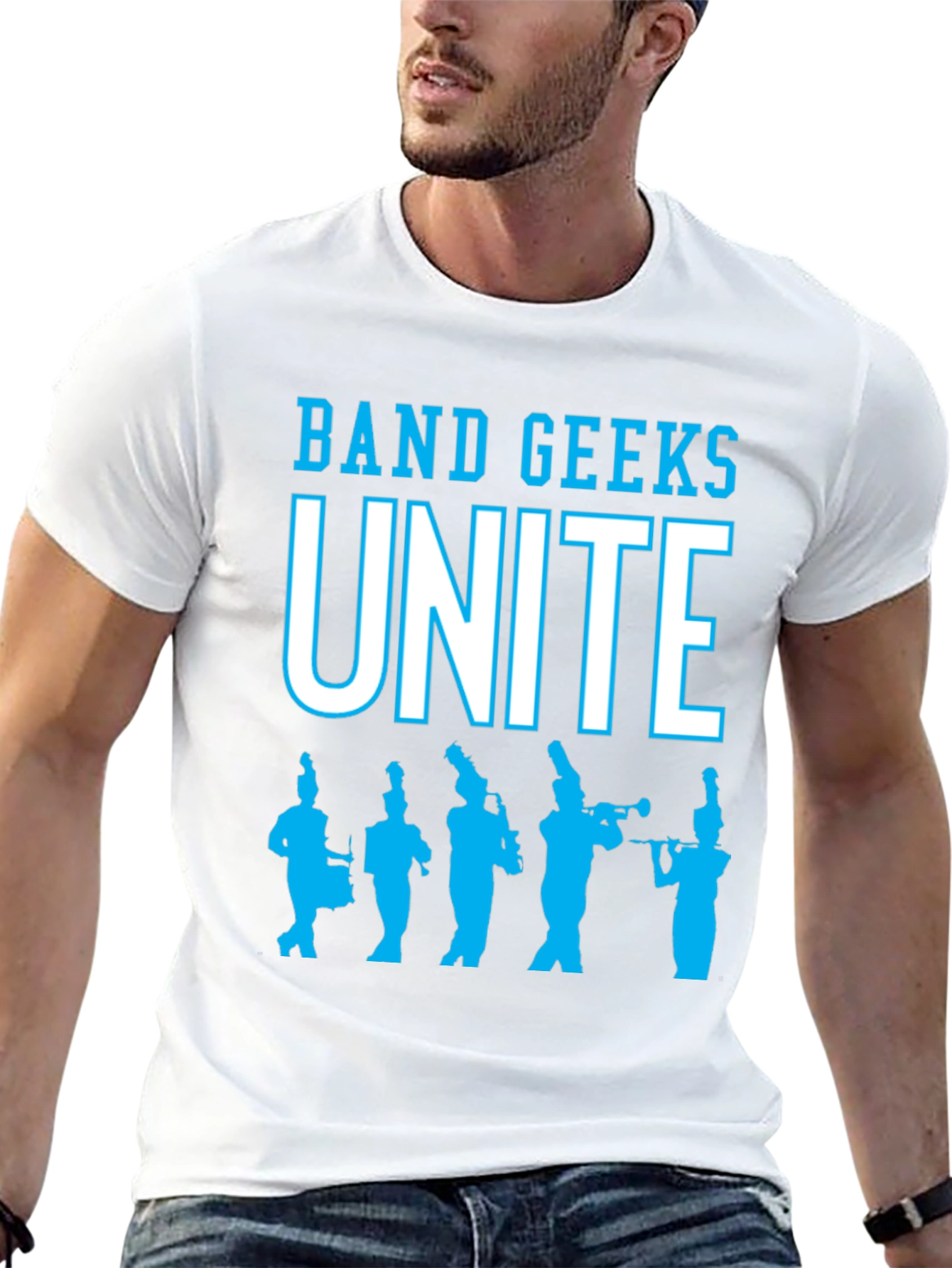 Black Band Geeks Unite Black T-Shirt view 13