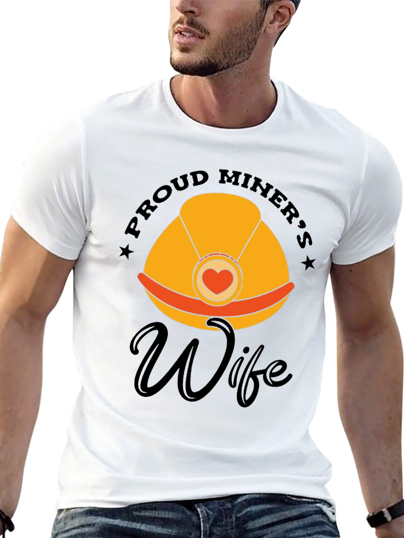 Black Proud Miner's Wife Graphic Tee view 13