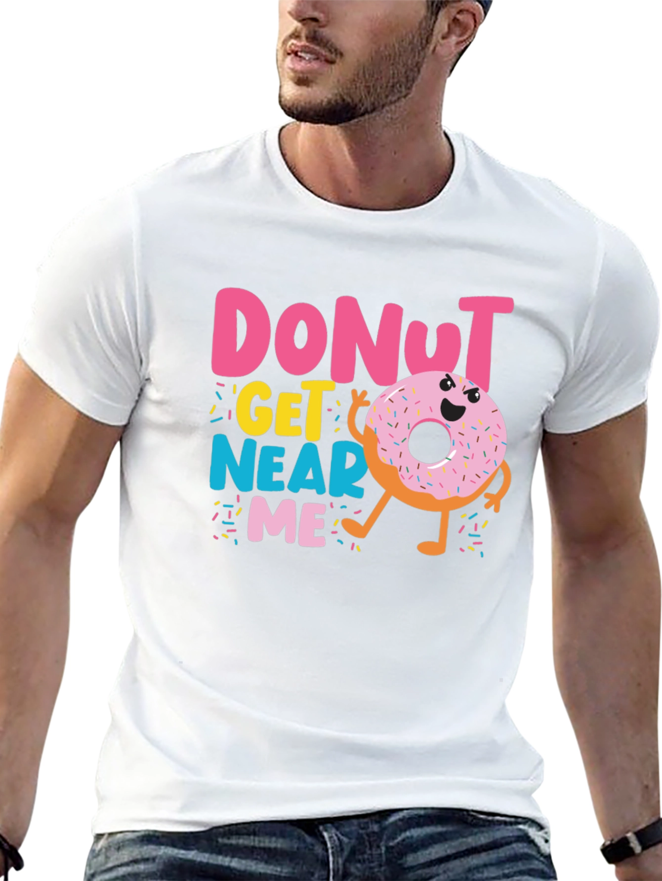Black Donut Get Near Me Graphic T-Shirt view 13