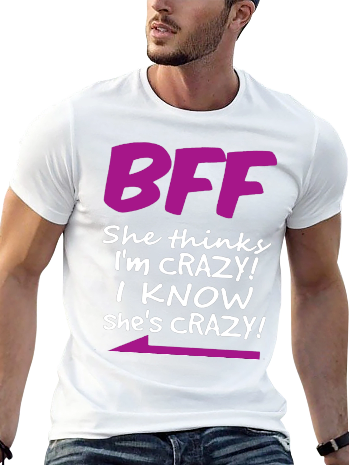 Black BFF Crazy Matching T-Shirt view 13