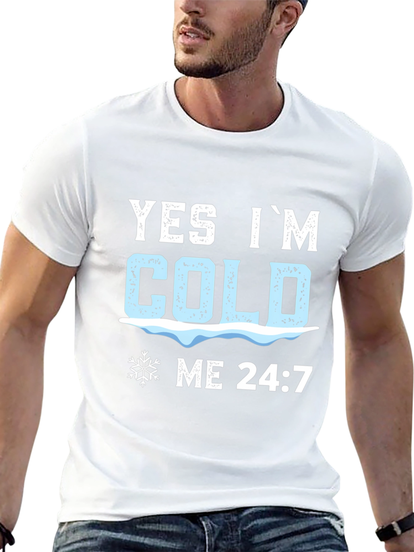 Black Yes I'm Cold 24:7 Graphic Tee view 13
