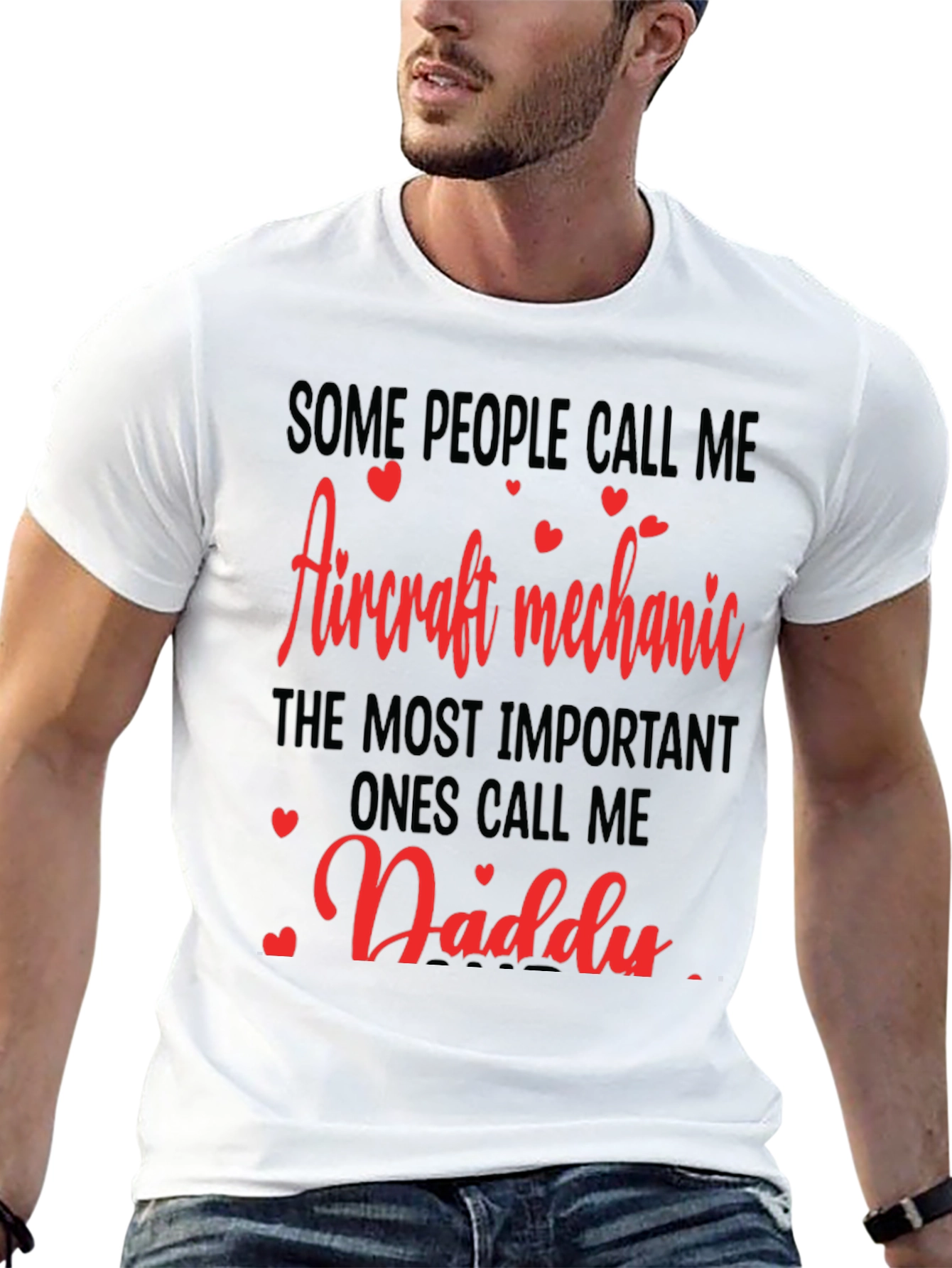 Aircraft Mechanic Daddy Graphic T-Shirt - 13