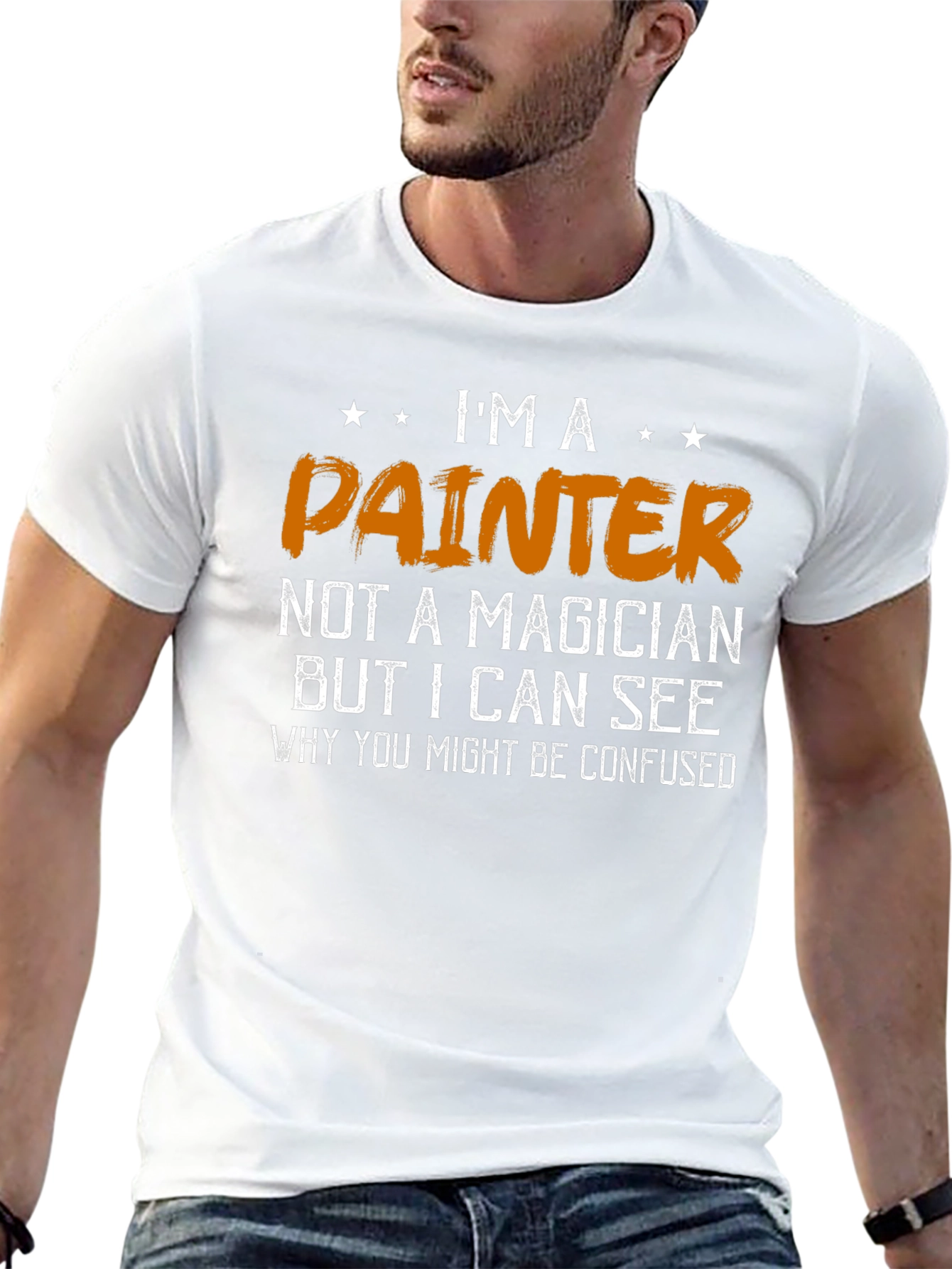 Black I'm a Painter Funny Graphic T-Shirt view 13