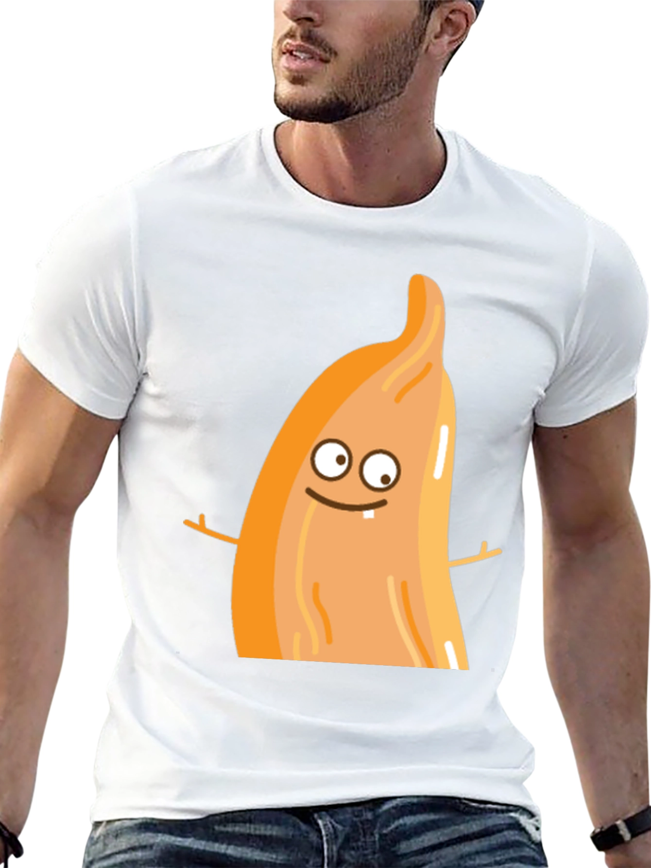 Black Funny Cartoon Food T-Shirt view 13