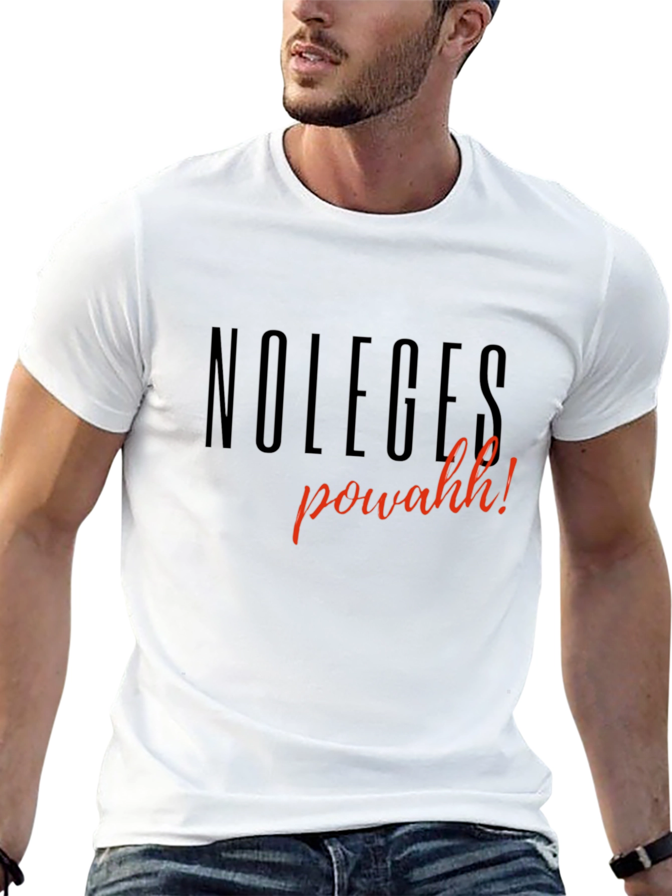 Black Noleges Powahh! Graphic T-Shirt view 13