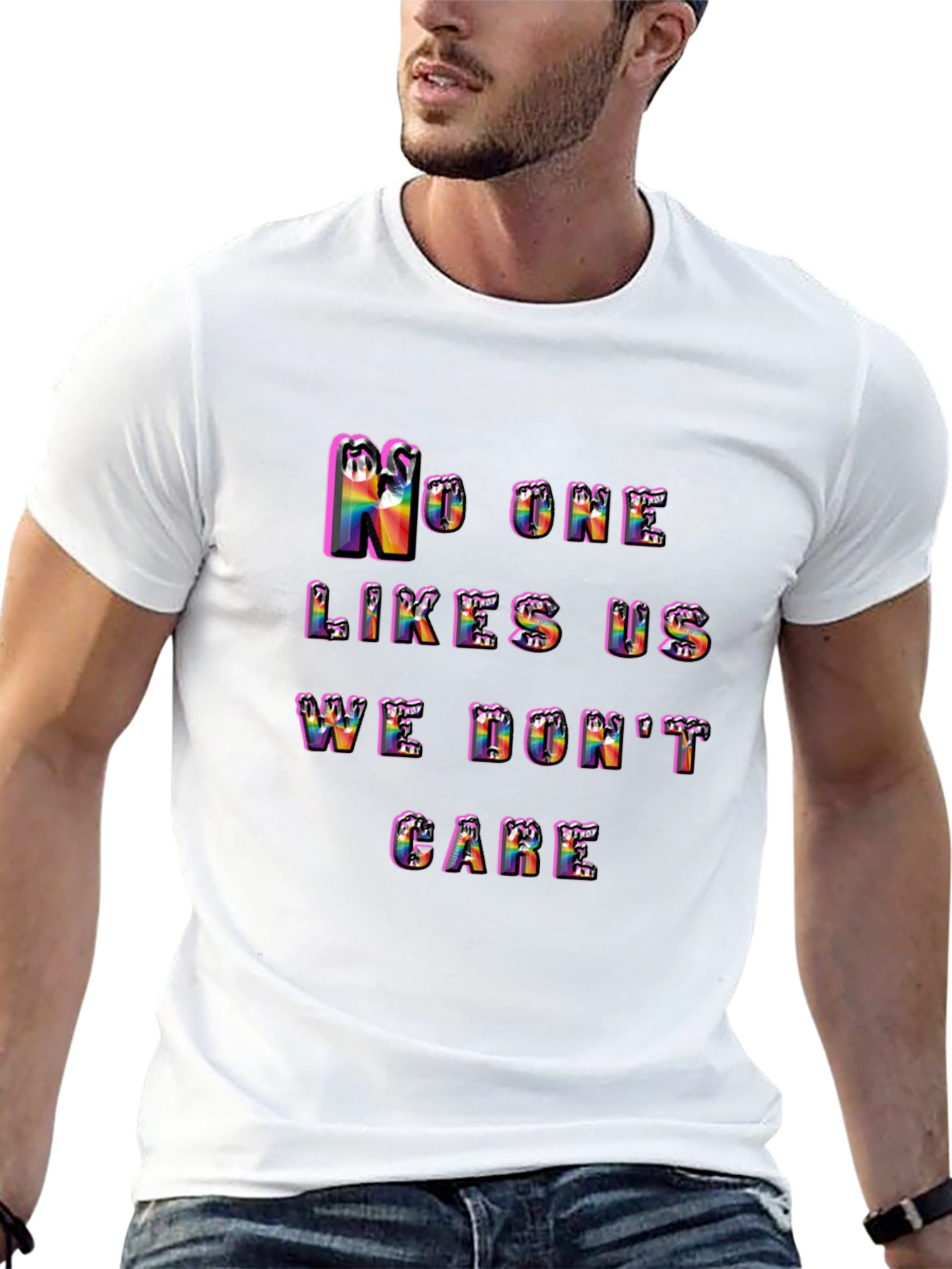 Black Rainbow Pride T-Shirt - "No One Likes Us" view 13
