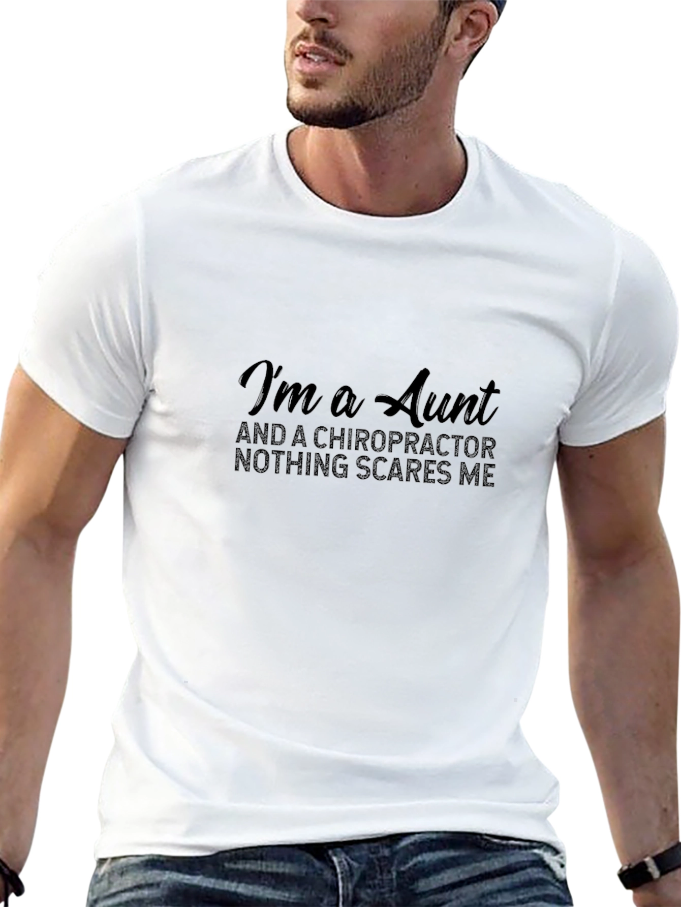Black I'm a Aunt and a Chiropractor T-Shirt view 13