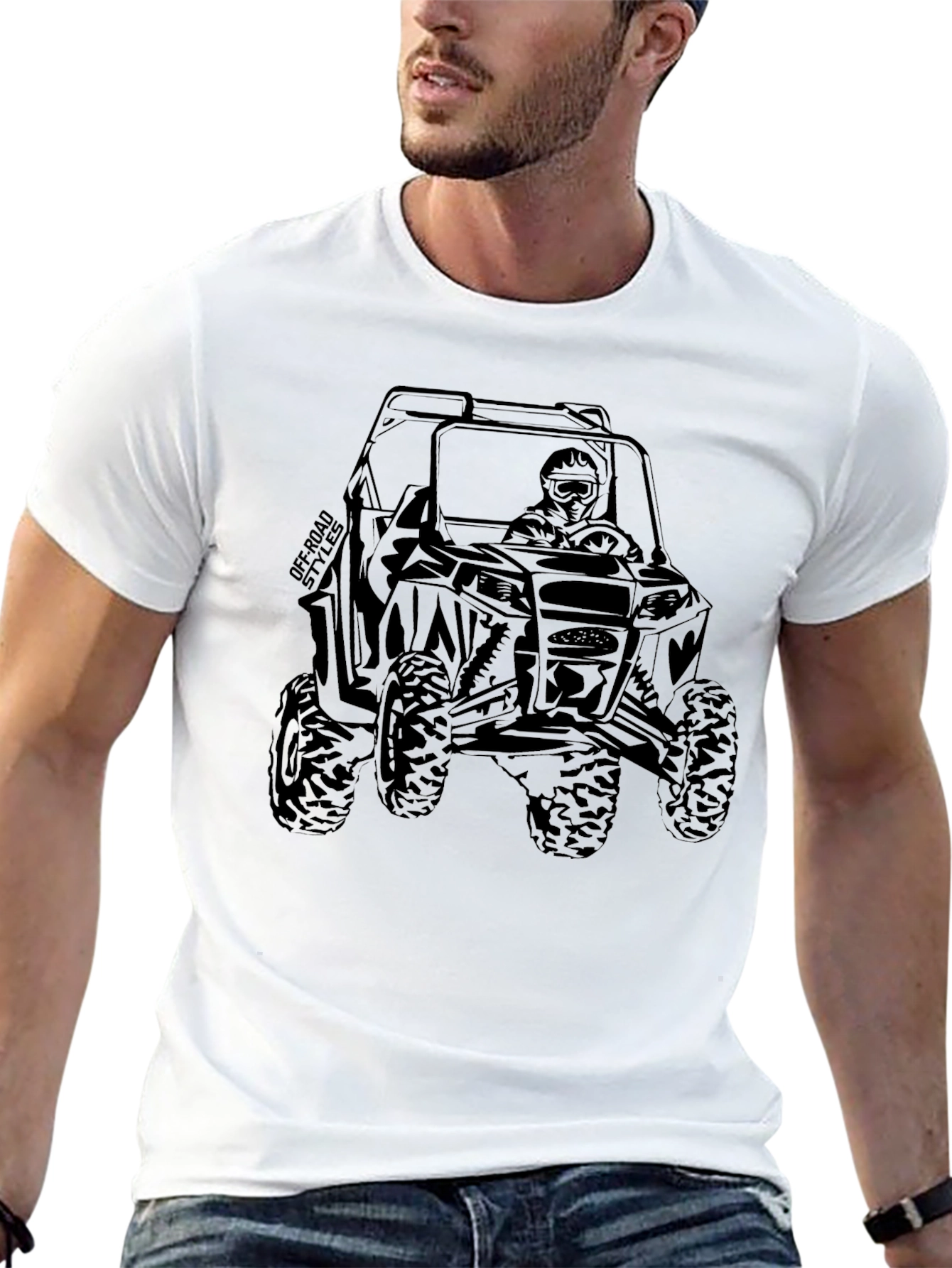 Black Off-Road UTV Graphic T-Shirt view 13