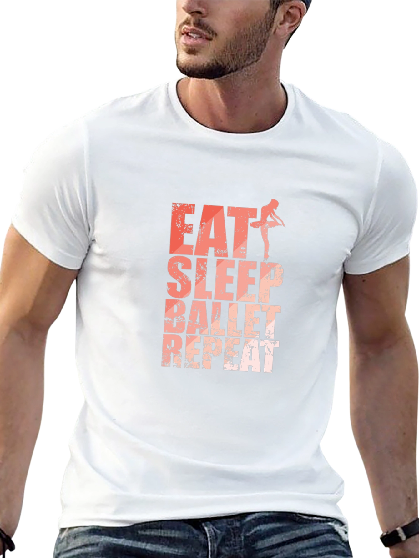 Black Eat Sleep Ballet Repeat Graphic Tee view 13