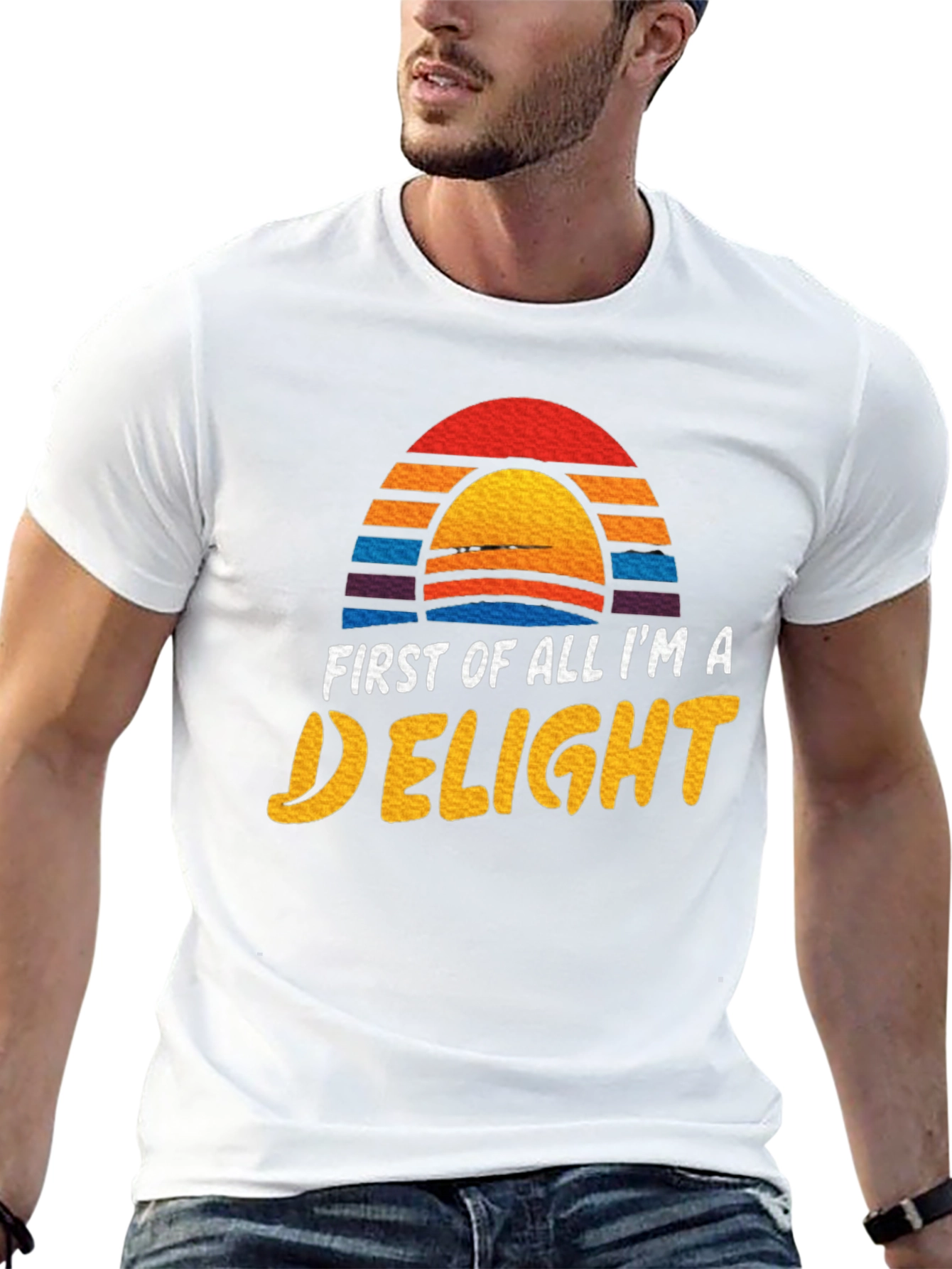 Black First Of All I'm A Delight Graphic Tee view 13
