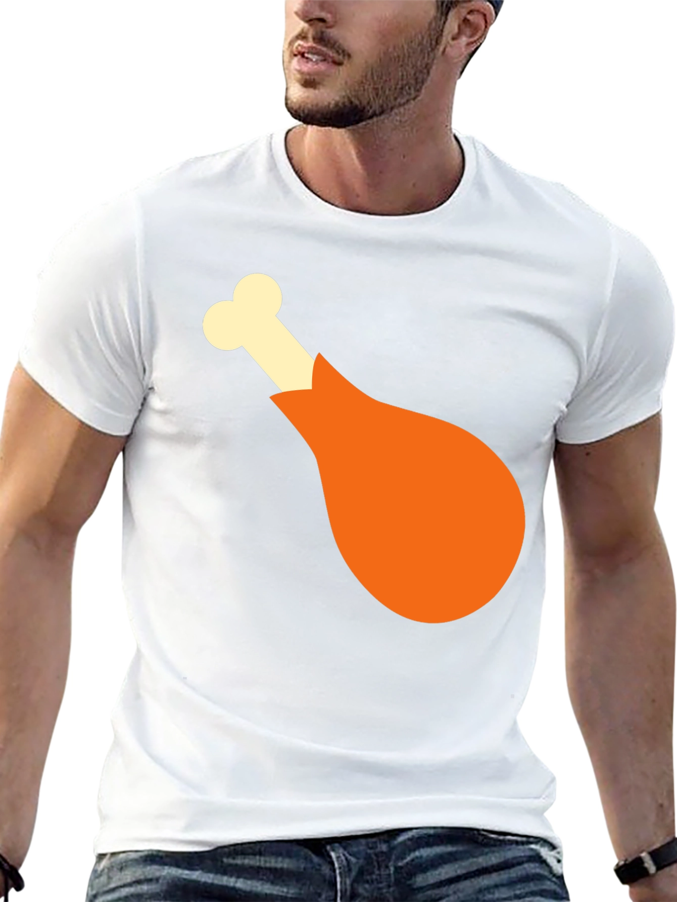Black Funny Turkey Leg Graphic T-Shirt - Thanksgiving Tee view 13