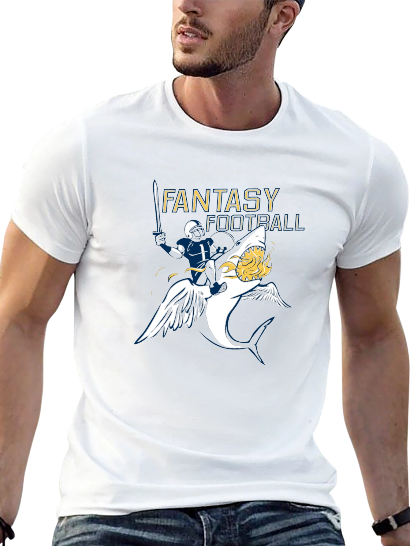 Black Fantasy Football Graphic Tee view 13