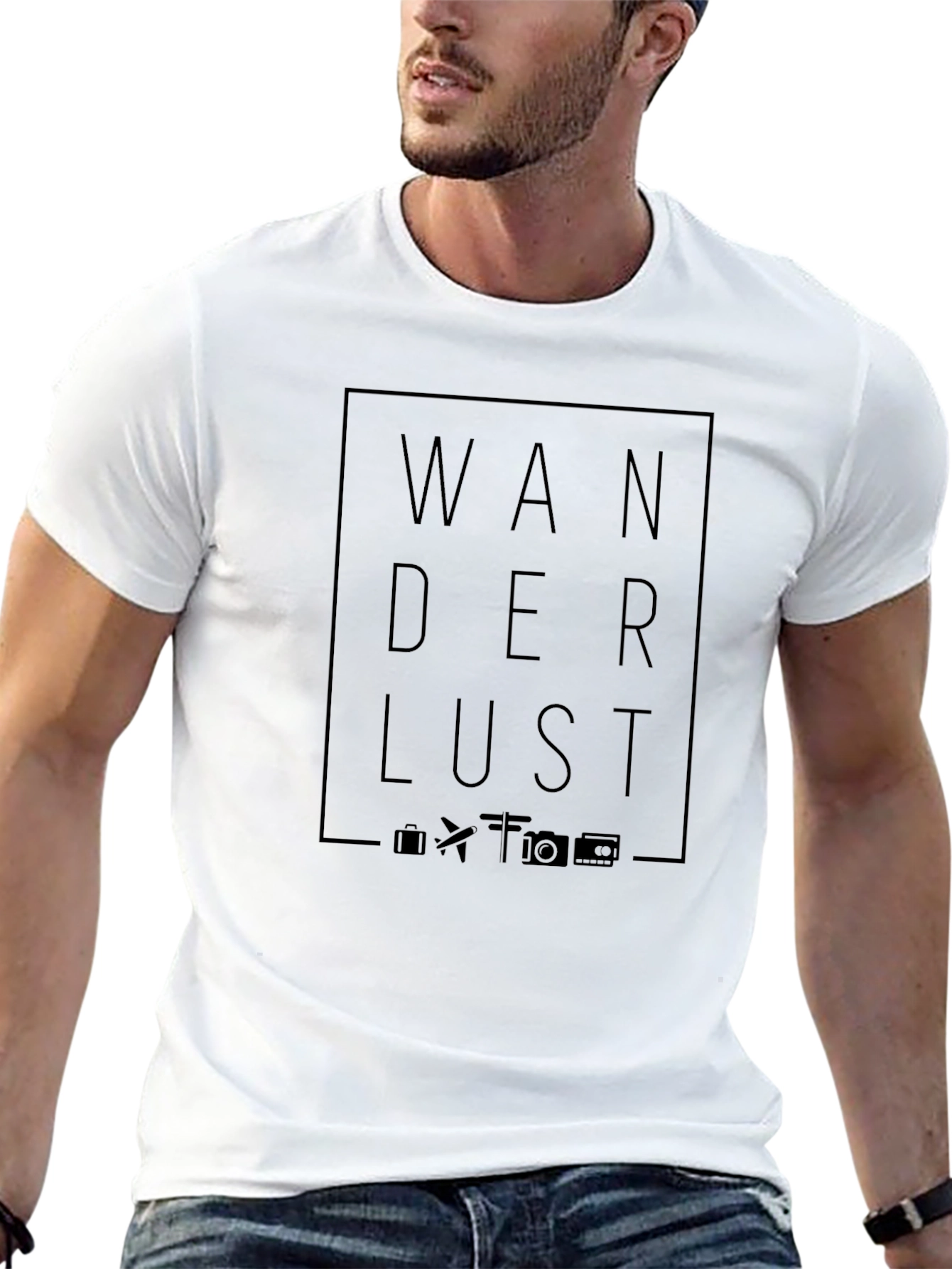 Black Wanderlust Black Graphic Tee - Travel Inspiration view 13
