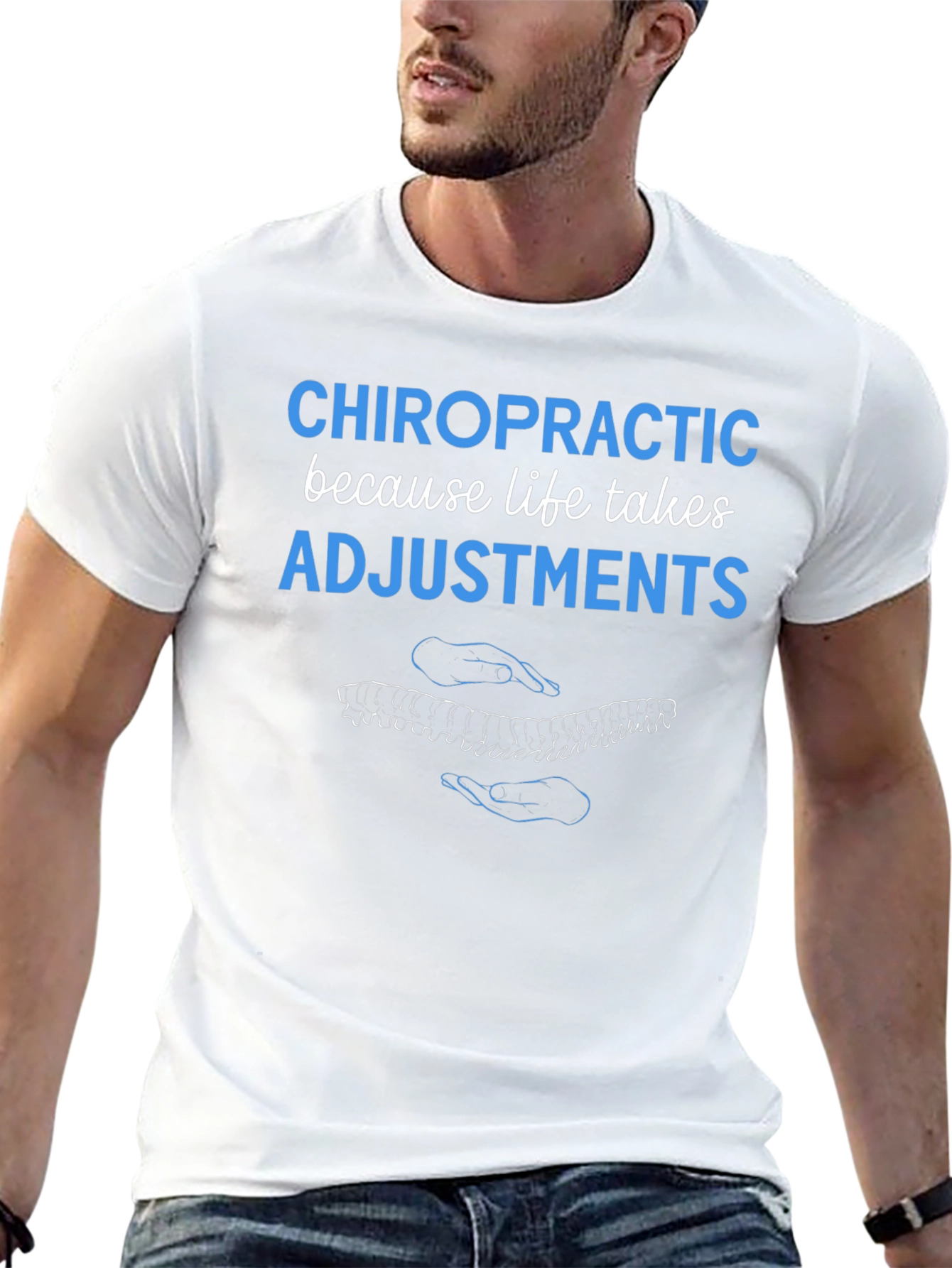 Black Chiropractic Adjustment T-Shirt view 13
