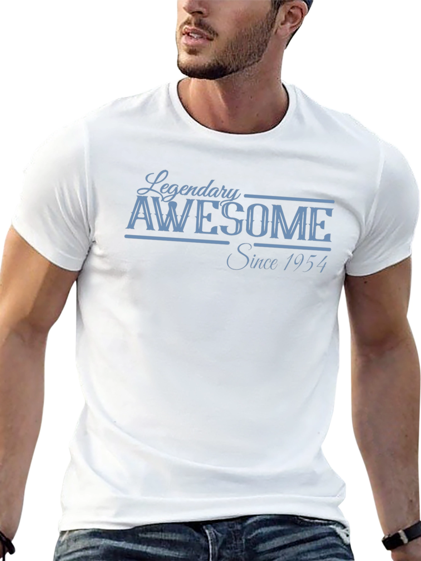 Black Legendary Awesome Since 1954 Black T-Shirt view 13