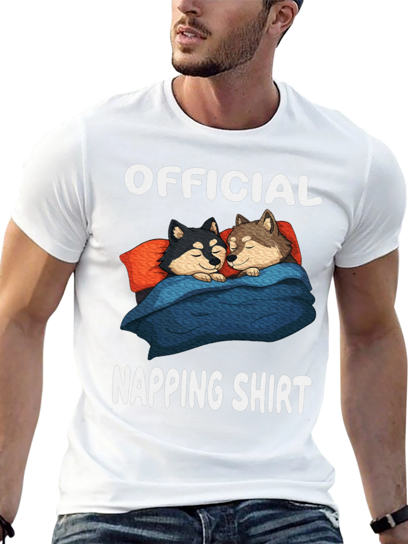 Black Official Napping Shirt - Sleeping Dogs Graphic Tee view 13