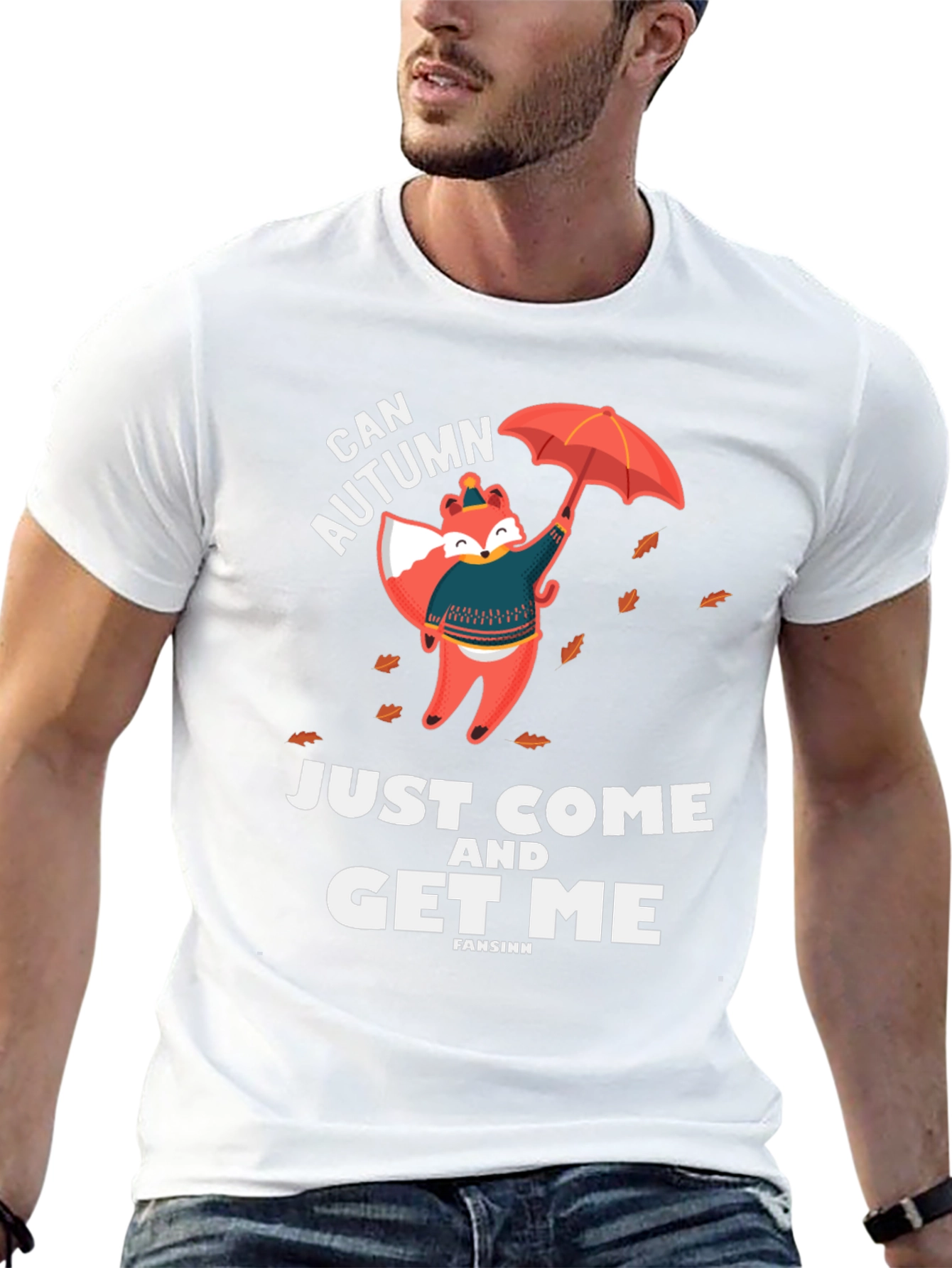 Black Can Autumn Get Me T-Shirt Fox Graphic view 13