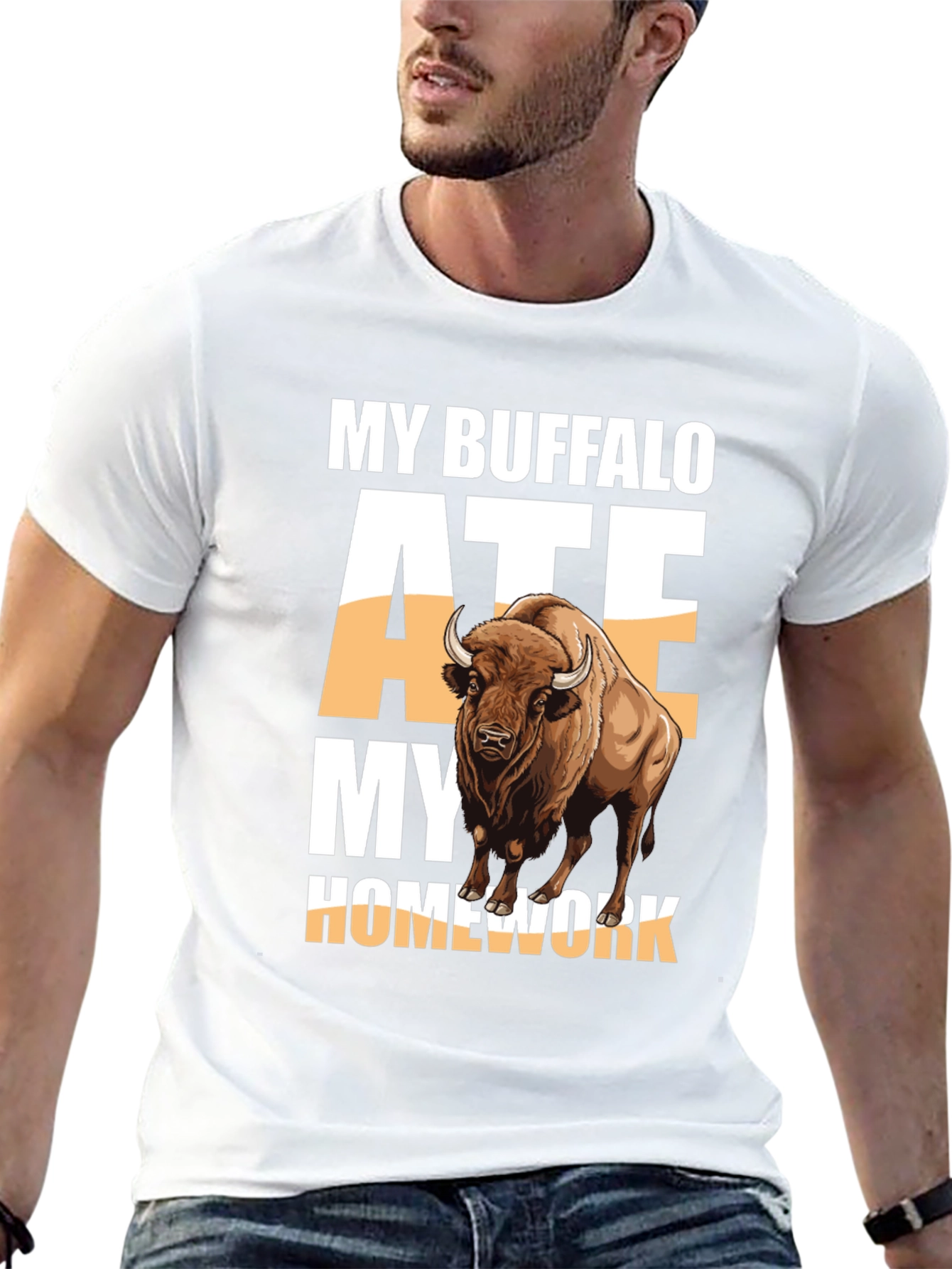 Black My Buffalo Ate My Homework T-Shirt view 13